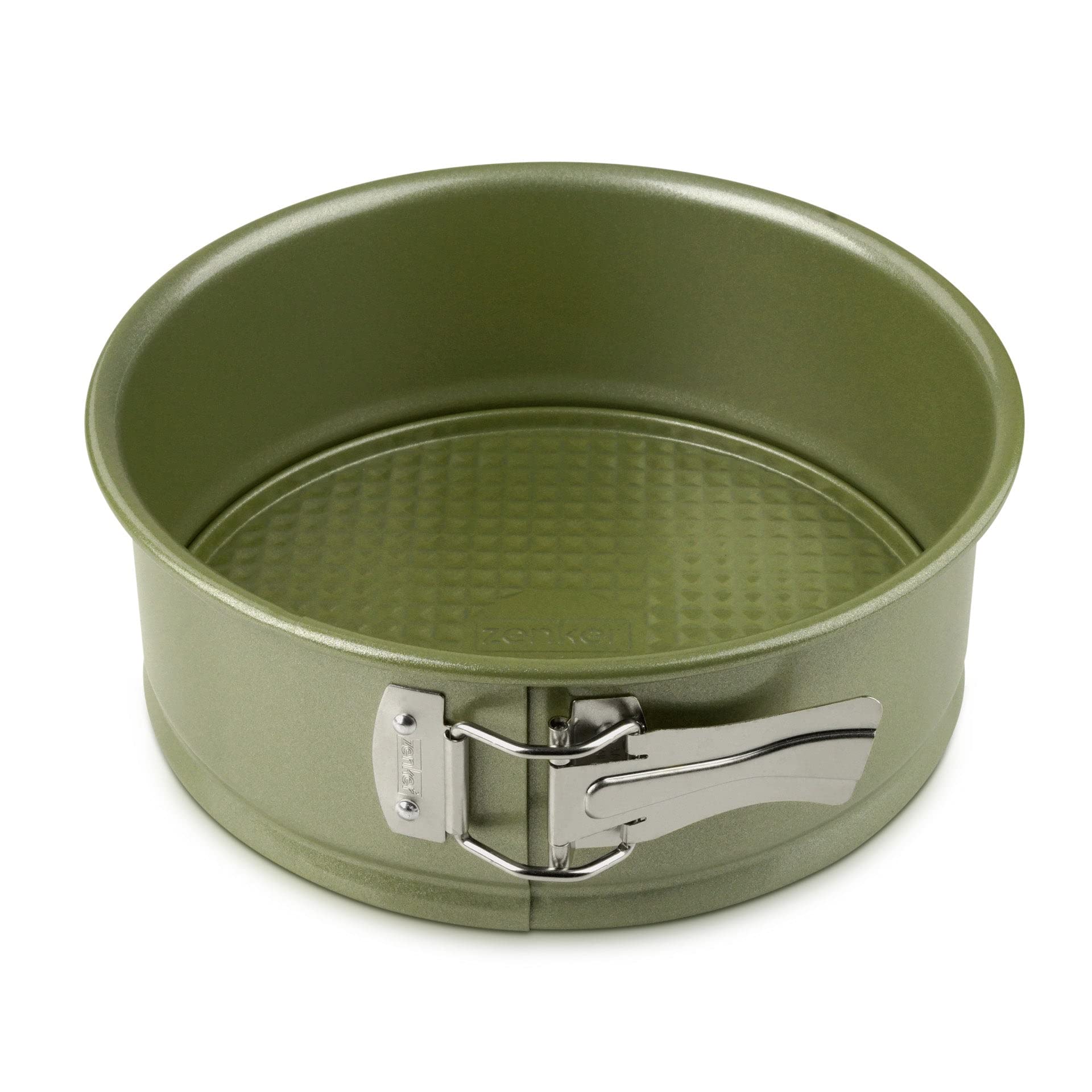 Zenker 7450 Springform Cake Tin - Green Eco-Responsible Non-Stick Round Mould - ILAG - Carnauba Wax - 20 x 7.5 cm
