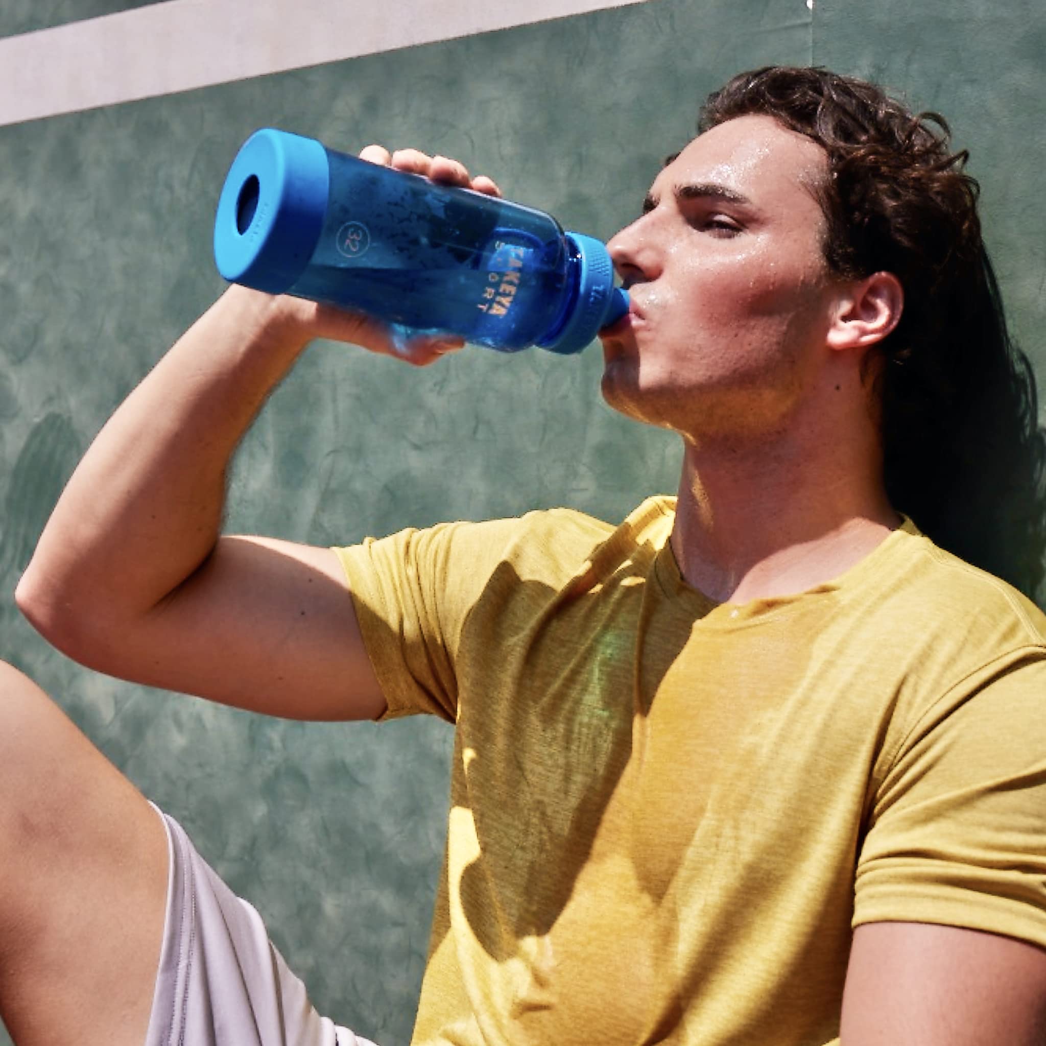 Takeya Sport 32 Oz Tritan Plastic Water Bottle With Spout Lid, Premium Quality, Bpa Free, Pro Fire