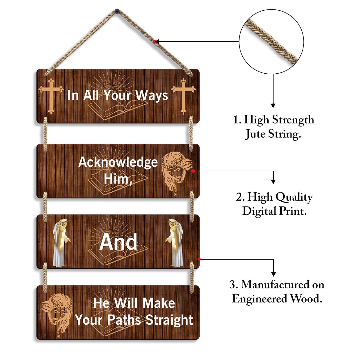 Sehaz Artworks Jesus Wall Hangings for Home Decoration | Wooden Home Decor Items for Living Room | Decorative Items for Home|Hom