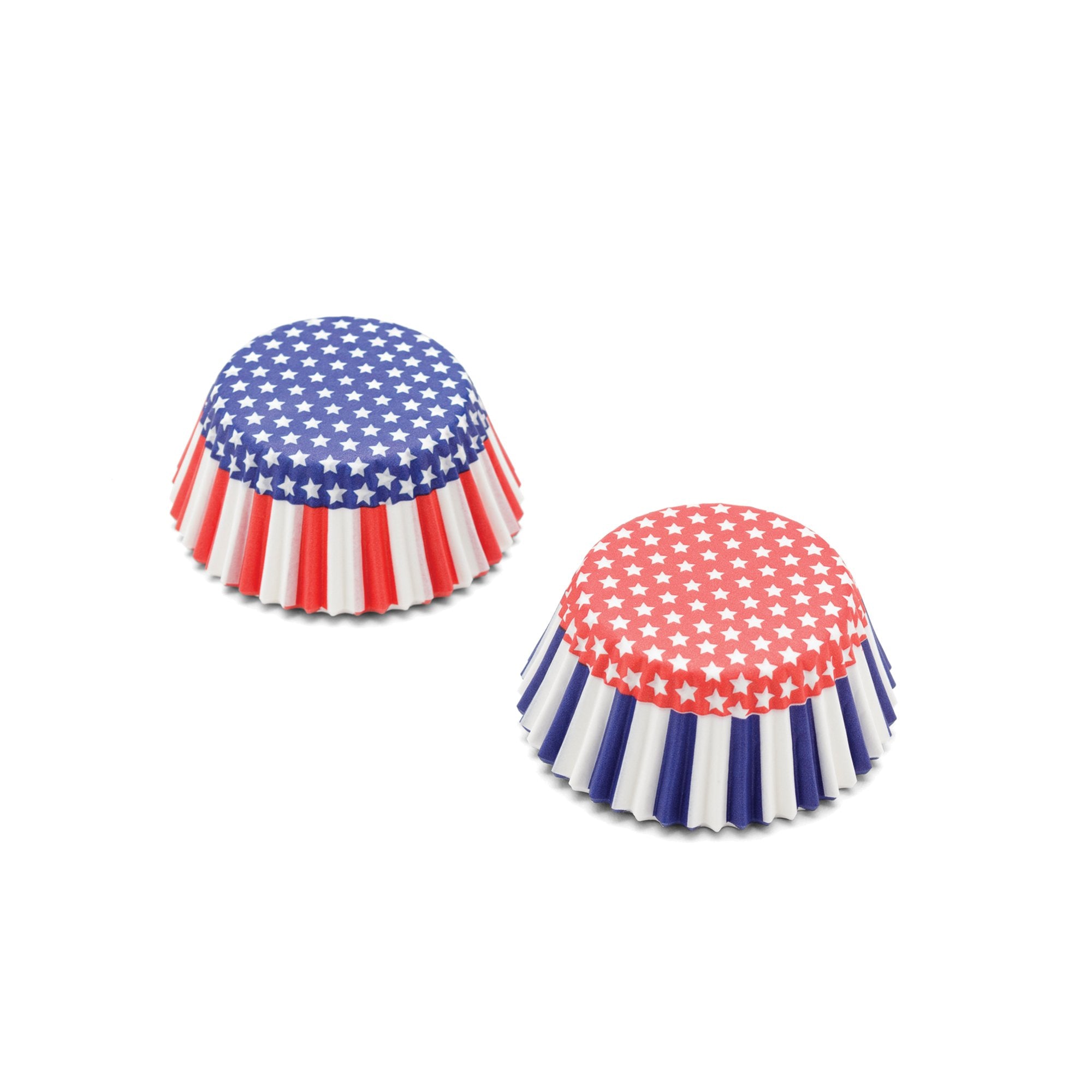 Fox Run Patriotic Paper Muffin And Cupcake Liners, Set Of 50, Standard Size Wrappers