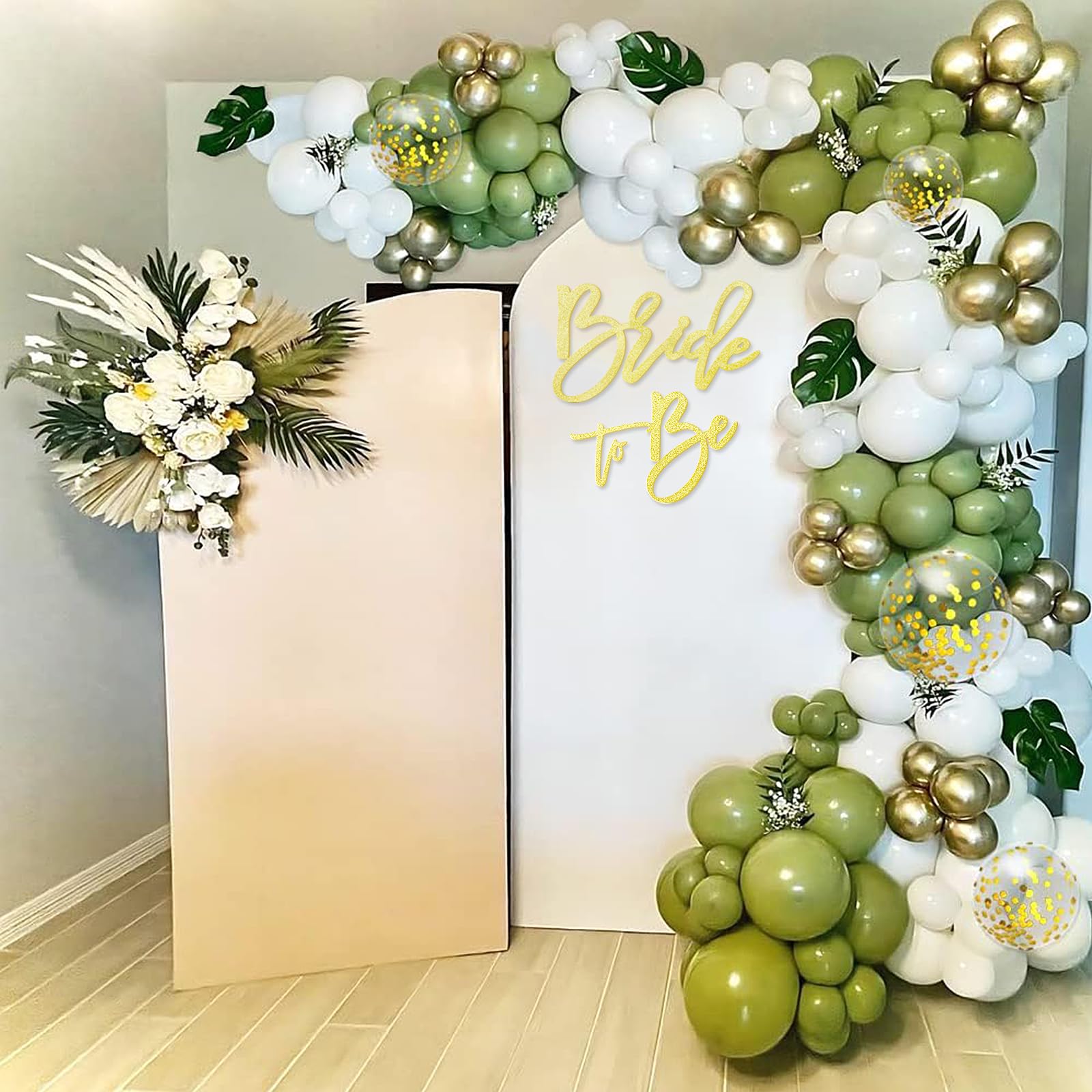 MASTRON Bride to Be Sign - Glitter Gold Felt Letters Bridal Shower Sign for Backdrop Bride to Be Sign Letters for Balloon Arch P