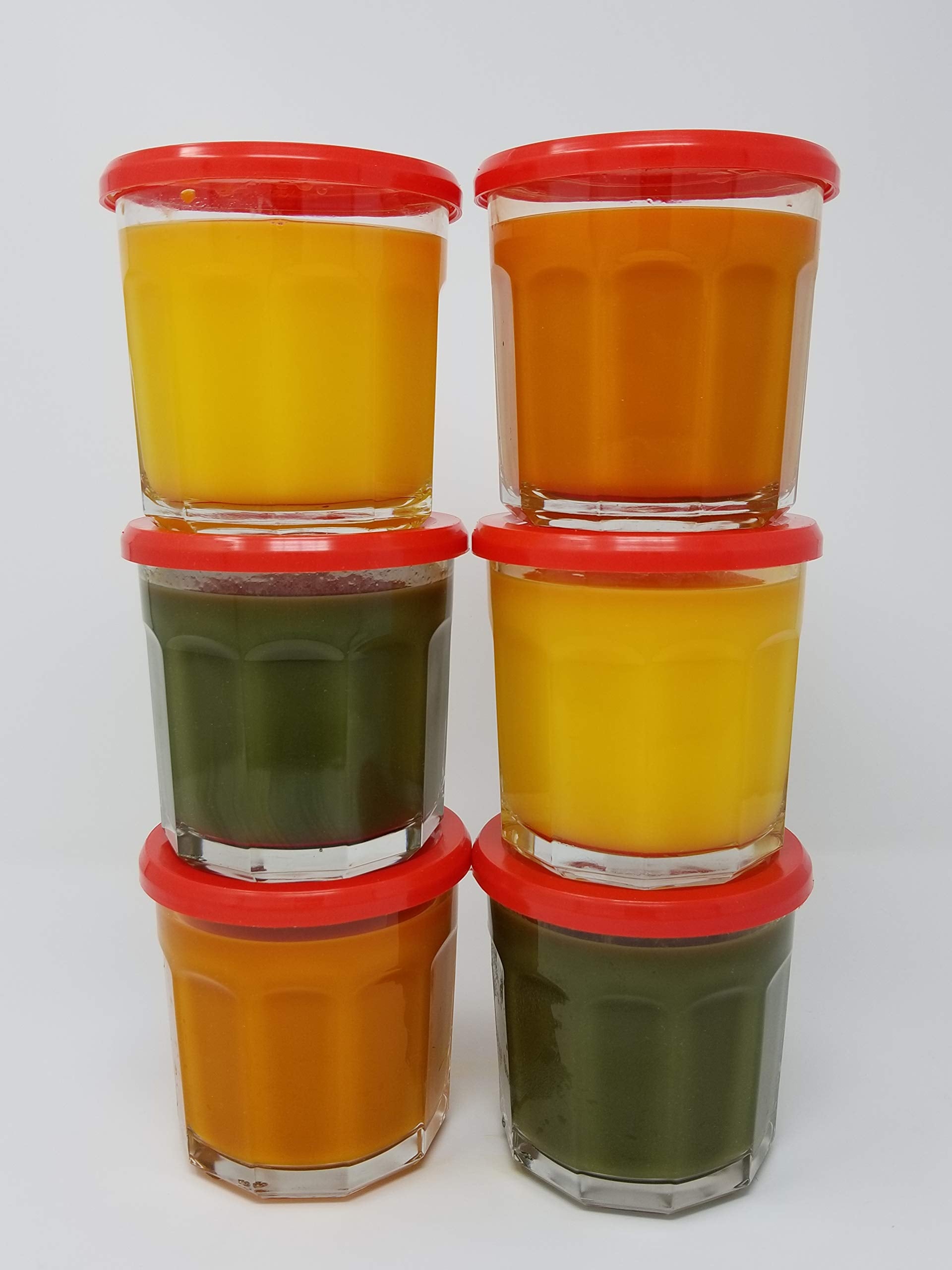 Mian Red Plastic Lids for Luminarc Working Glass - 6 Pack, Durable & Stylish
