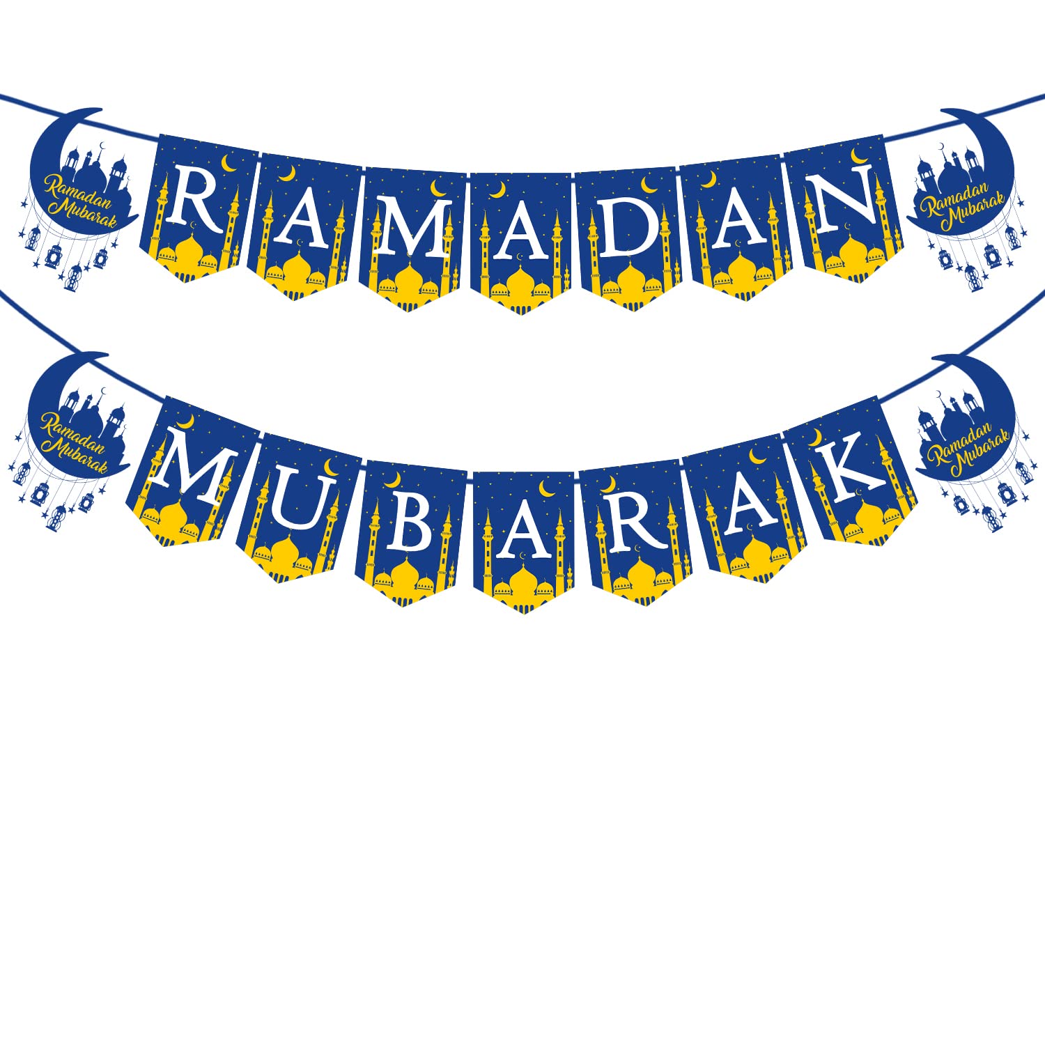 Zyozique Ramadan Mubarak Paper Banner  Ramadan Mubarak Decoration  Ramadan Mubarak Party Decorations Supplies  Mubarak Paper 