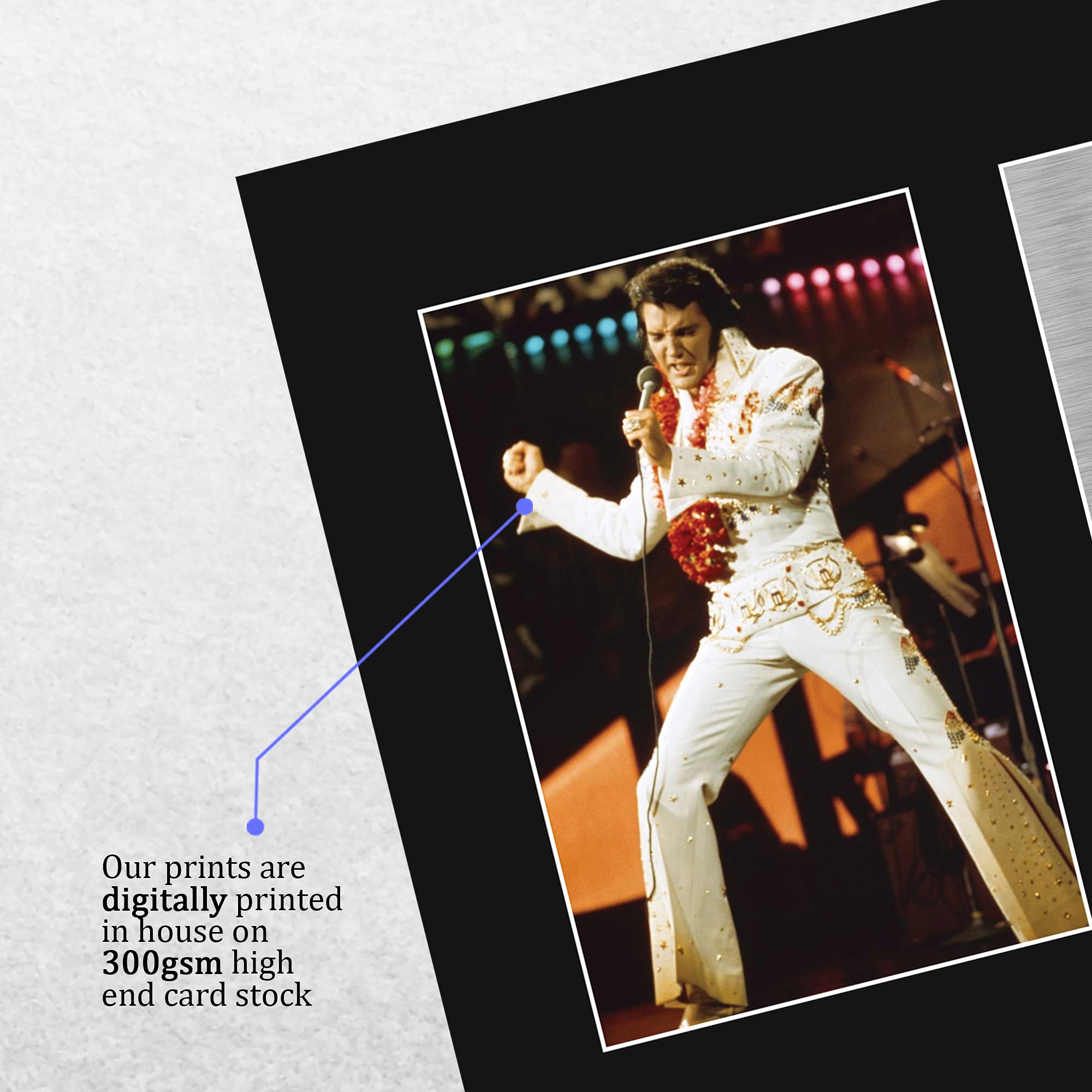 HWC Trading Elvis Presley Autograph Picture - US Letter Size, Black, Plastic Material for Music Memorabilia Fans