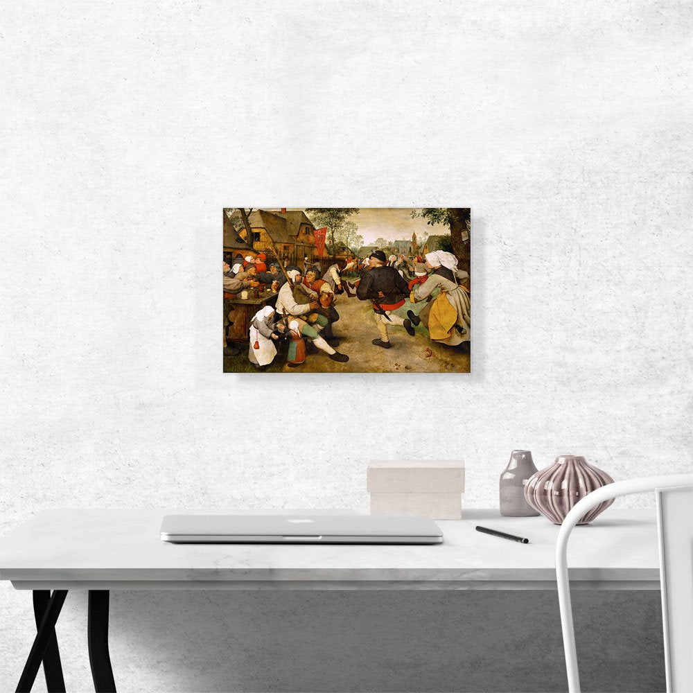 Artcanvas Peasant Dance 1568 Canvas Art Print Stretched Framed Painting Picture Poster Giclee Wall Decor By Pieter Bruegel The E
