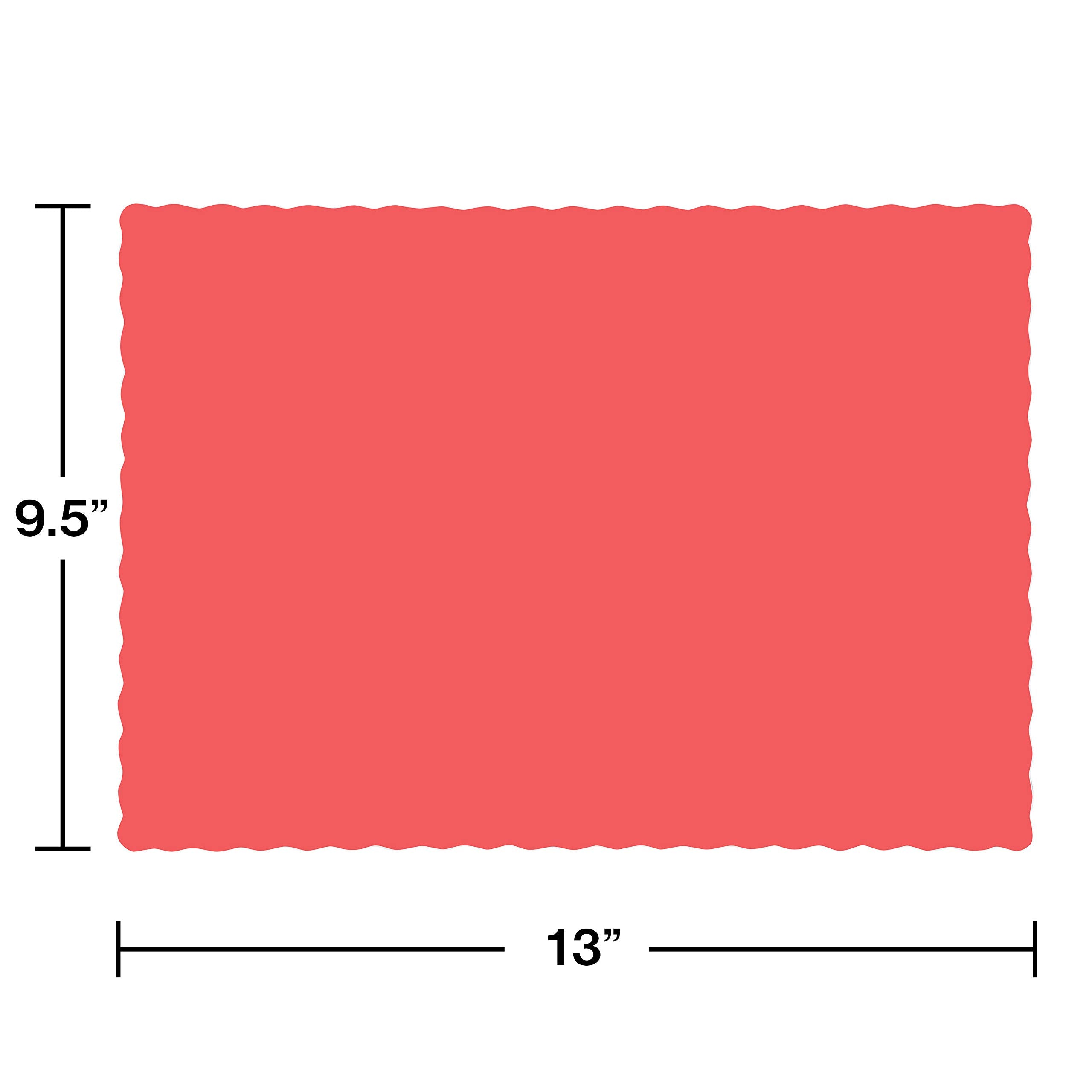 Creative Converting Touch Of Color 50 Count Placemats, 9.45 X 13.25'', Coral