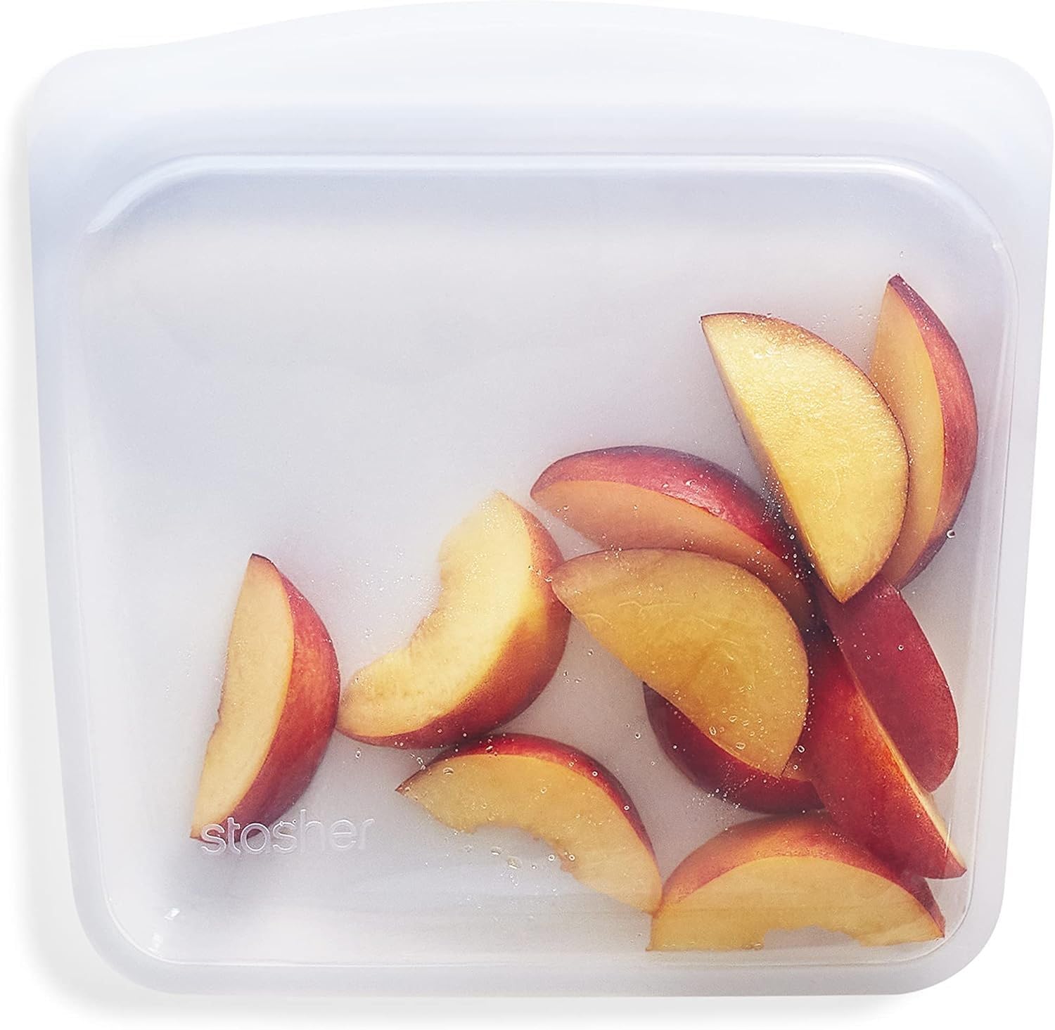 Stasher Platinum Silicone Food Grade Reusable Storage Bag, Clear (Sandwich) | Reduce Single-Use Plastic | Cook, Store, Sous Vide