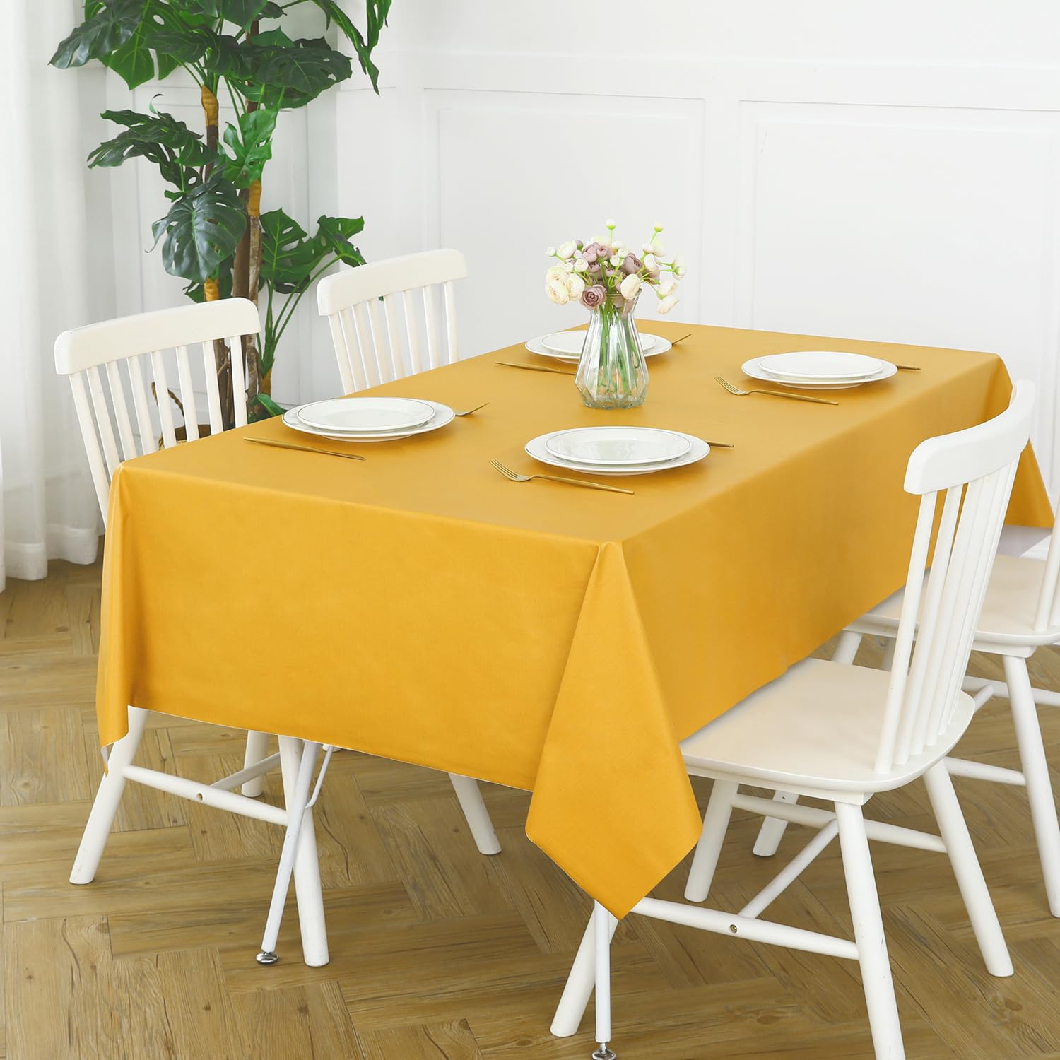 Romanstile Halloween 100% Waterproof Pvc Tablecloth, Square Oil Spill Proof Stain Resistant Vinyl Table Cloth, Wipe Clean Plasti