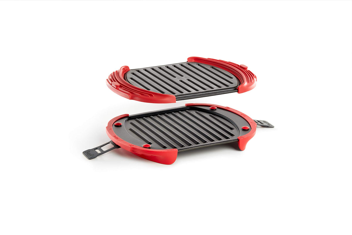 Lekue Xl Microwave Grill, Sandwich Maker, Panini Press, Red