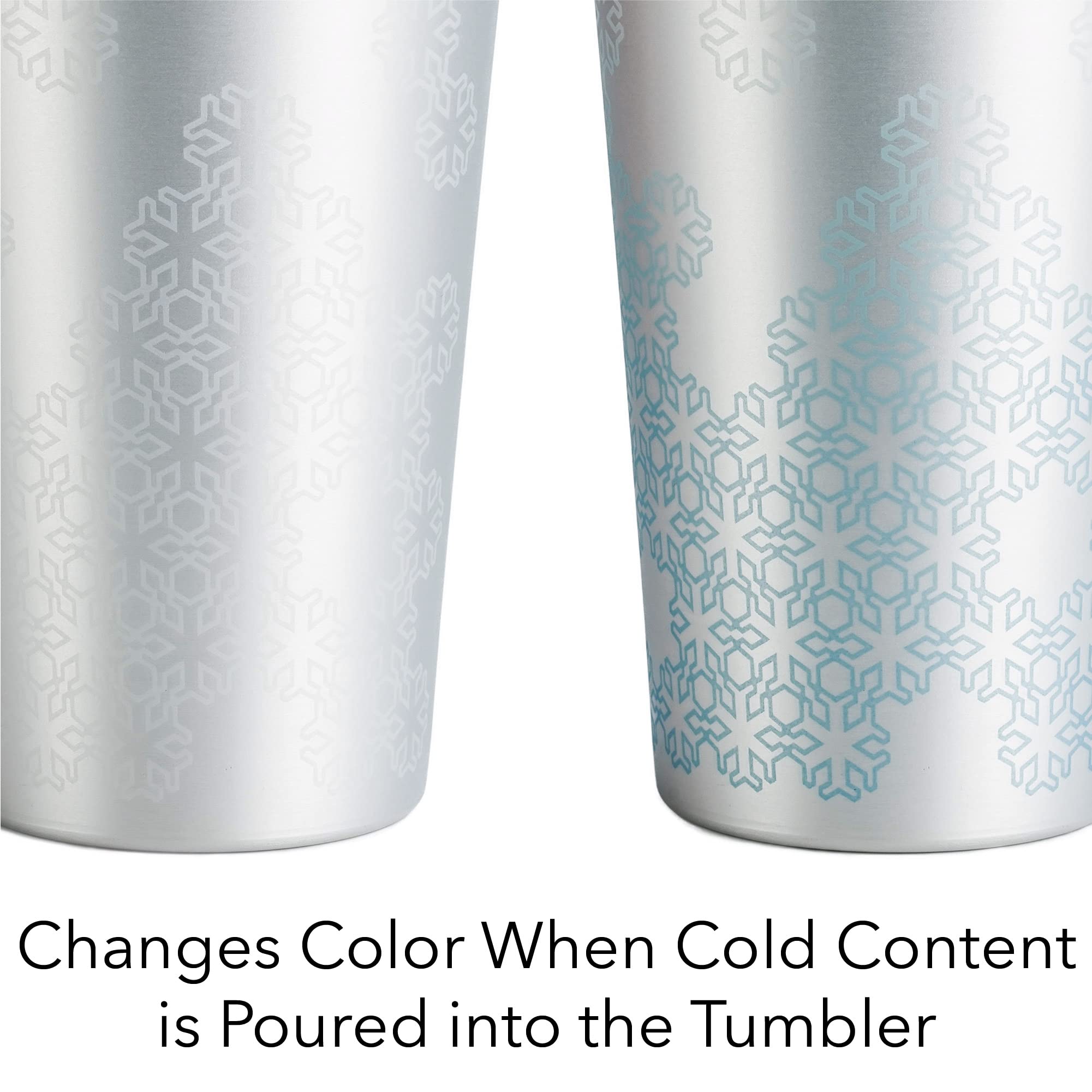 Arora Aluminum Cups for Drinks  Metal Color-Changing Silver Tumbler  Aluminum 20oz Cup  Set of 6