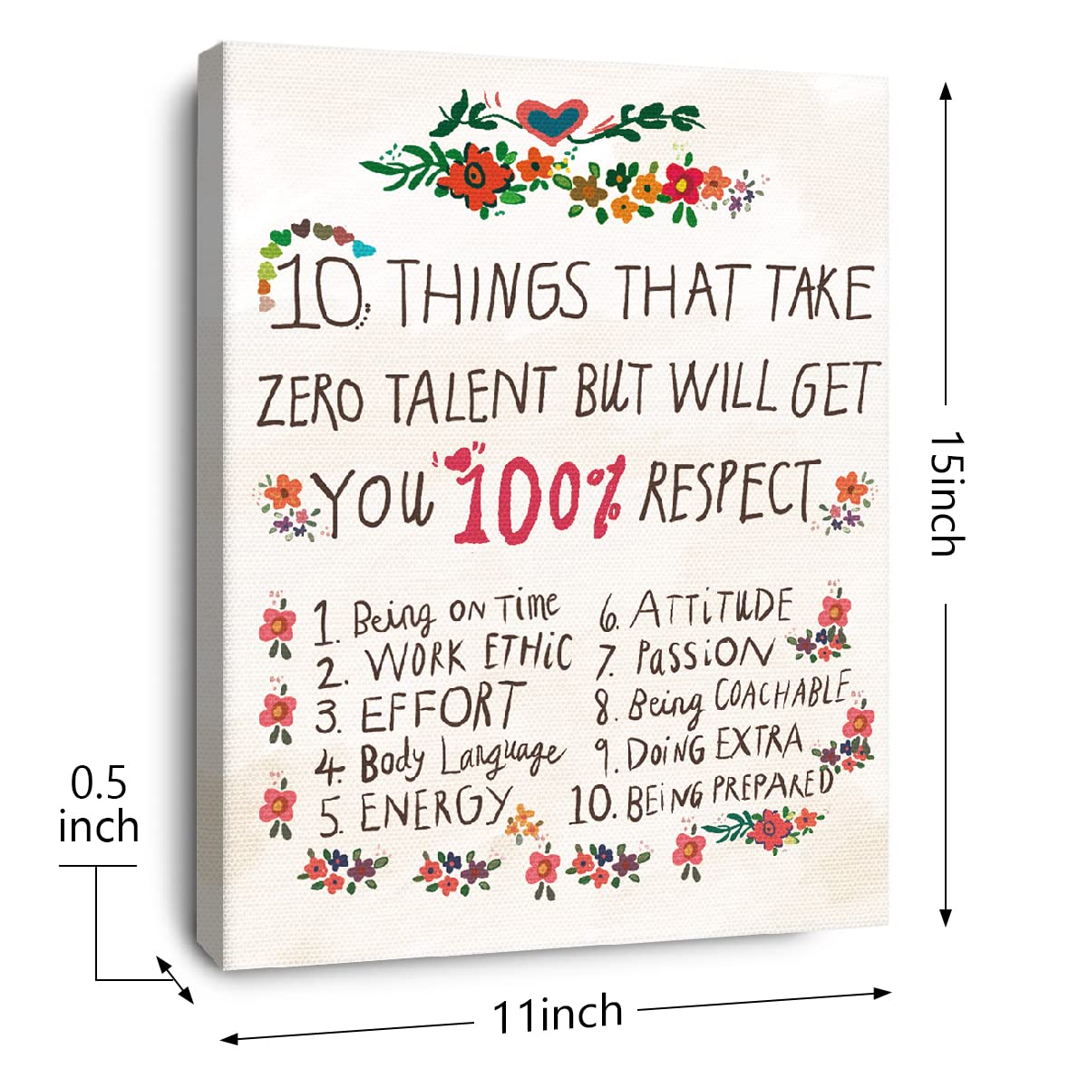 Zero Talent Wall Art,10 Things That Take Zero Talent Framed Canvas Prints Wall Decor For Teens Girls Bedroom Nursery,Inspiration