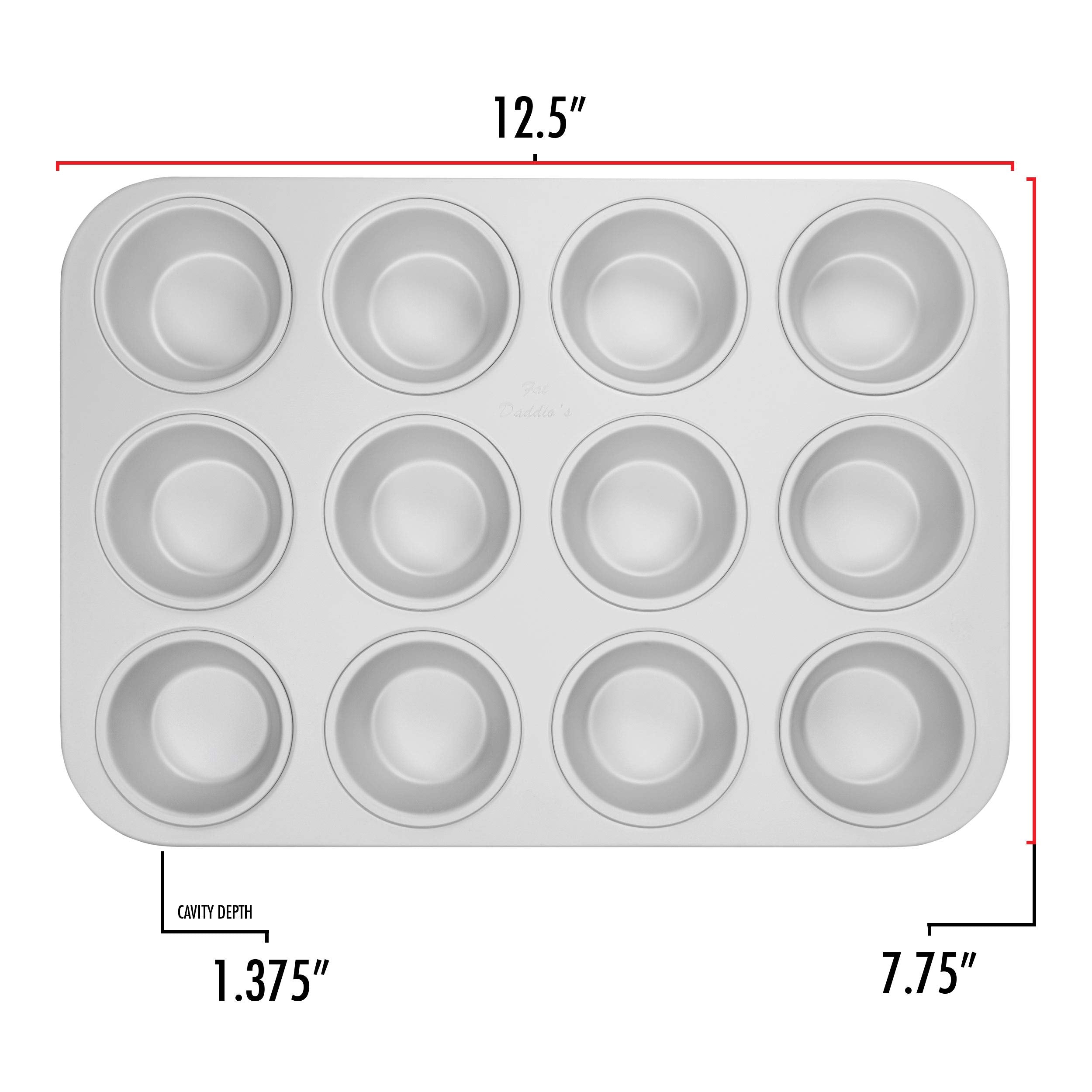 Fat Daddio'S Anodized Aluminum Standard Muffin Pan, 11.2 X 15.8 Inch