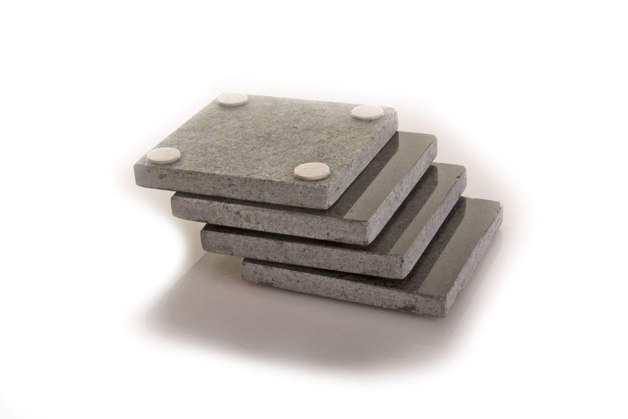 Kozy Kitchen Coaster Set, Premium Granite Coasters, Double-Polished Multi-Functional Drink Coasters, 100% Natural Granite Stone