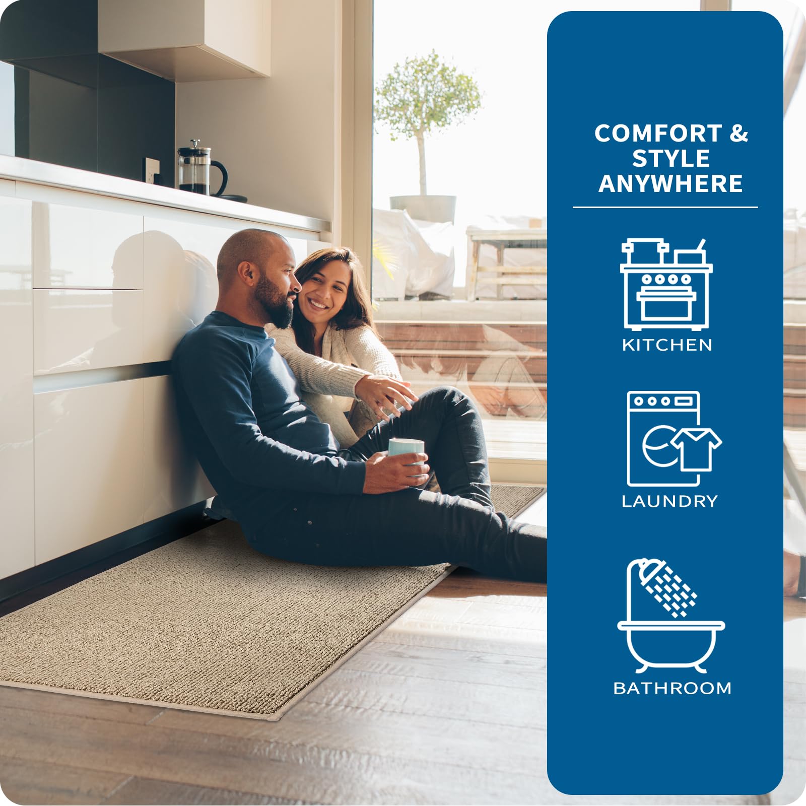 Purrugs Machine Washable Kitchen Rug Set [2 Pcs] (24'' X 36''+ 24'' X 60''), Non-Slip/Skid Kitchen Runner Rugs & Floor Mats, Sup