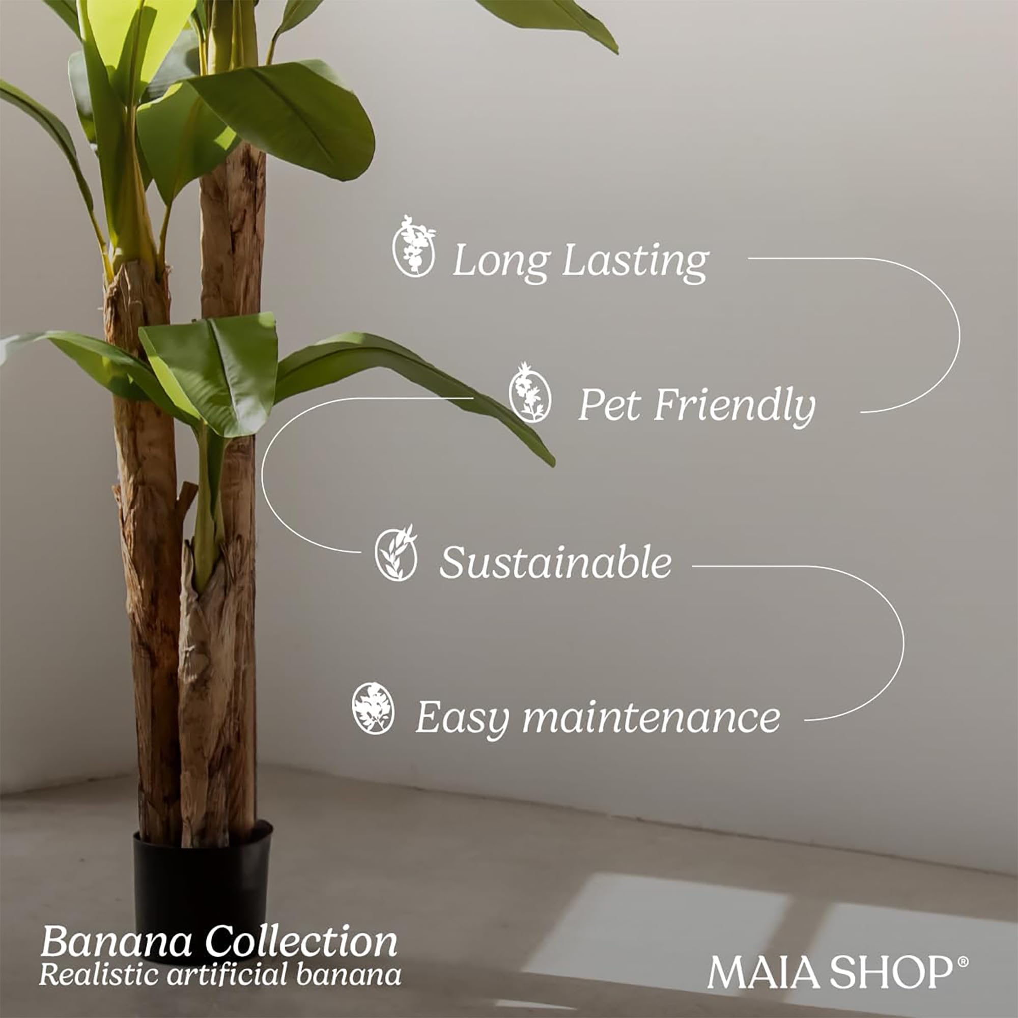Artificial Banana Tree  Made with The Best Materials  Ideal for Home Decoration  Artificial Plant 7 feet Tall - 83 inches