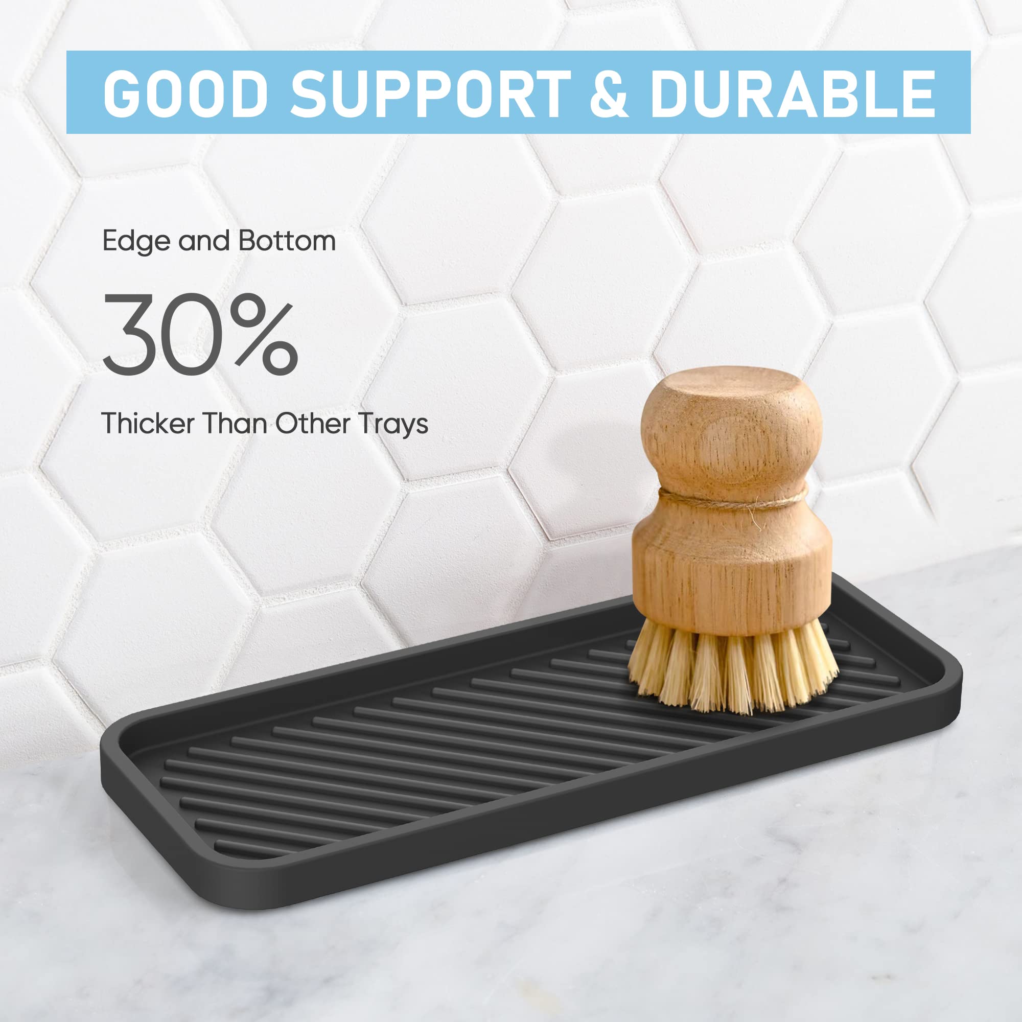 Eg-Sipro Silicone Sponge Holder,Kitchen Sink Organizer Tray Kitchen Soap Tray Soap Sponge Holder For Bathroom Counter Sponge Cad