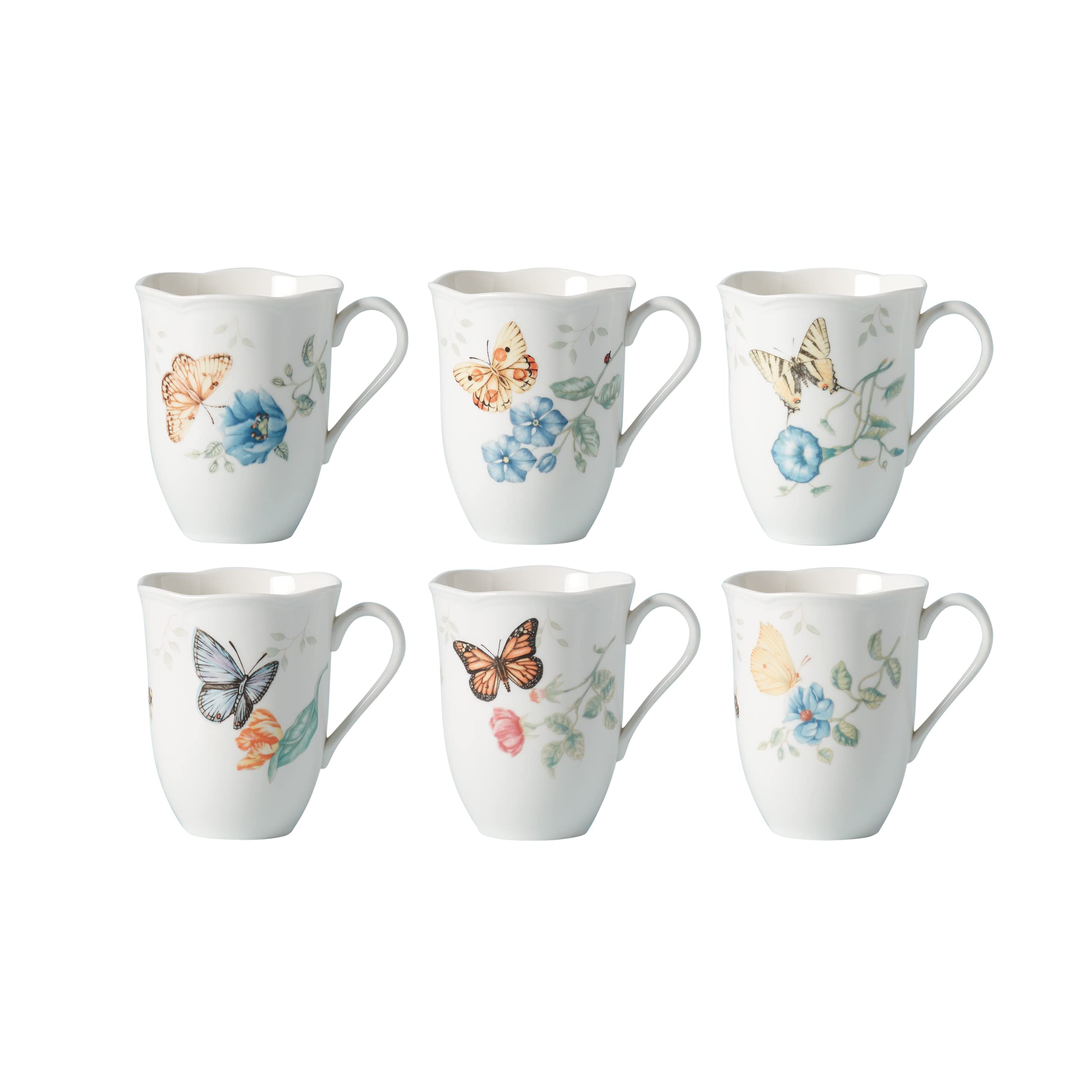 Lenox 892798 Butterfly Meadow 6-Piece Mug Set