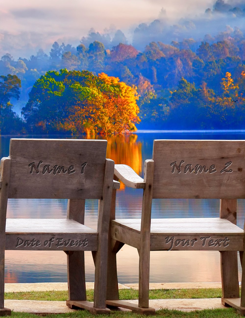 Ipic - Grow Old Together, Personalized Artwork With Names And Date On, Customized Gift For Anniversary,Wedding,Birthday And Holi