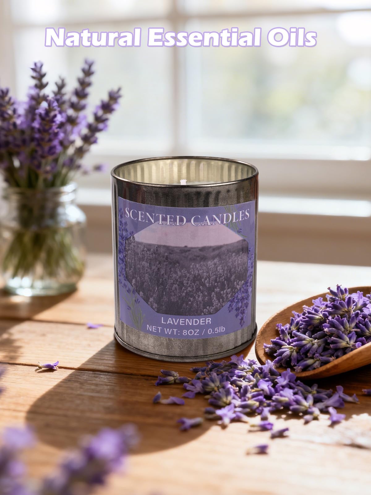 Scented Candle Gift Set, 4 Pack 32oz Soy Wax Candles Set, 200 Hour Burn Time Long Lasting Aromatherapy Candles Set, Container Ca