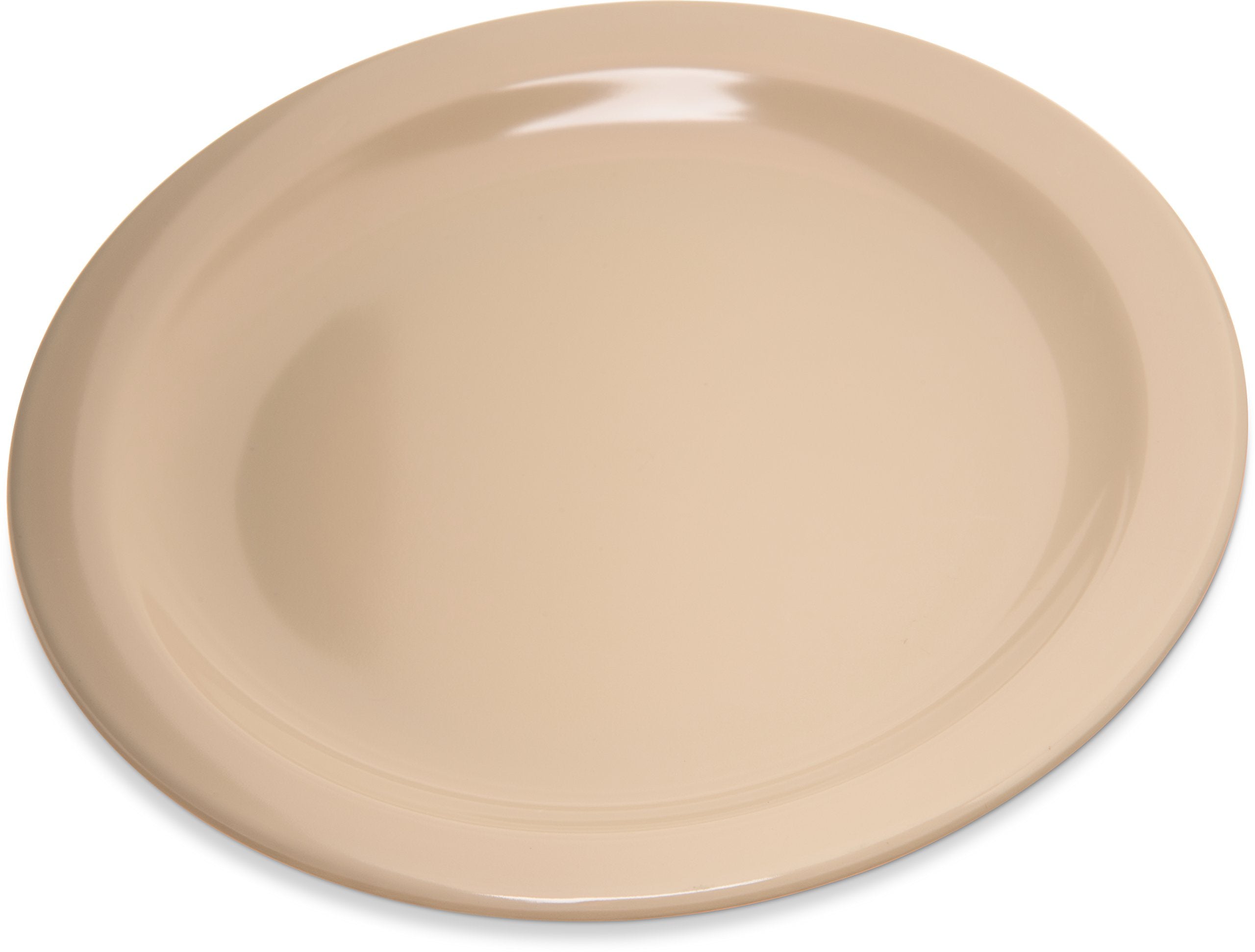Carlisle FoodService Products Dallas Ware Reusable Plastic Plate Salad Plate with Rim for Buffets, Home, and Restaurants, Melami
