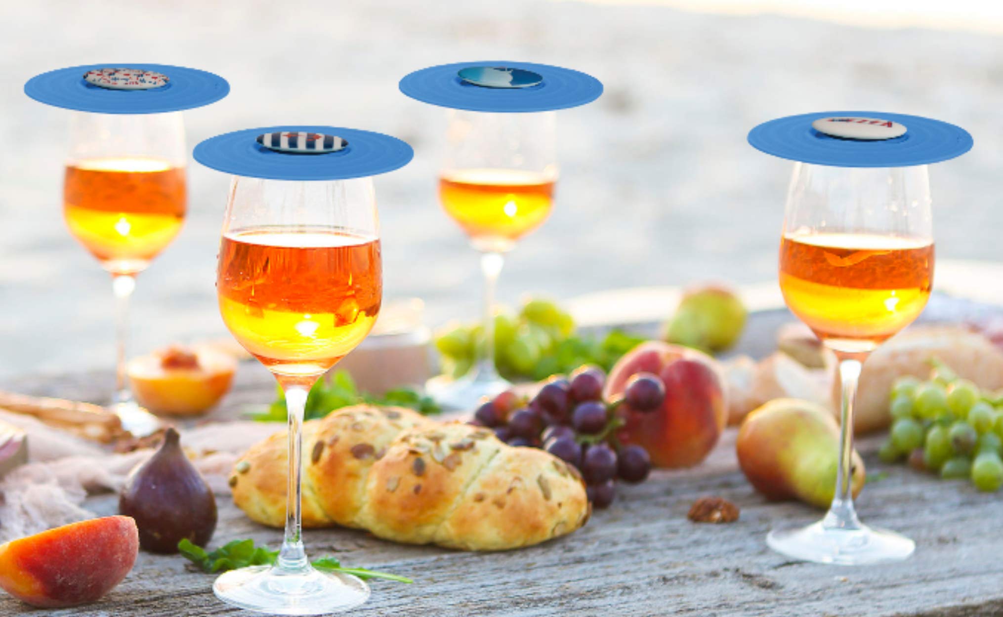 Ontopz Silicone Food And Drink Toppers Lighthouse Design Set Of 5
