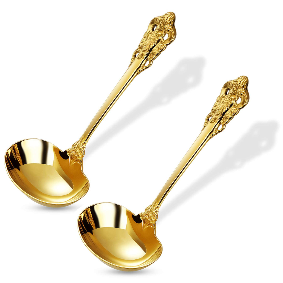 Keawell Gorgeous 1 Oz. 18/10 Stainless Steel Gravy Ladle, Antique Small Ladle For Stirring, Mirror Finished Soup Ladle Spoon And