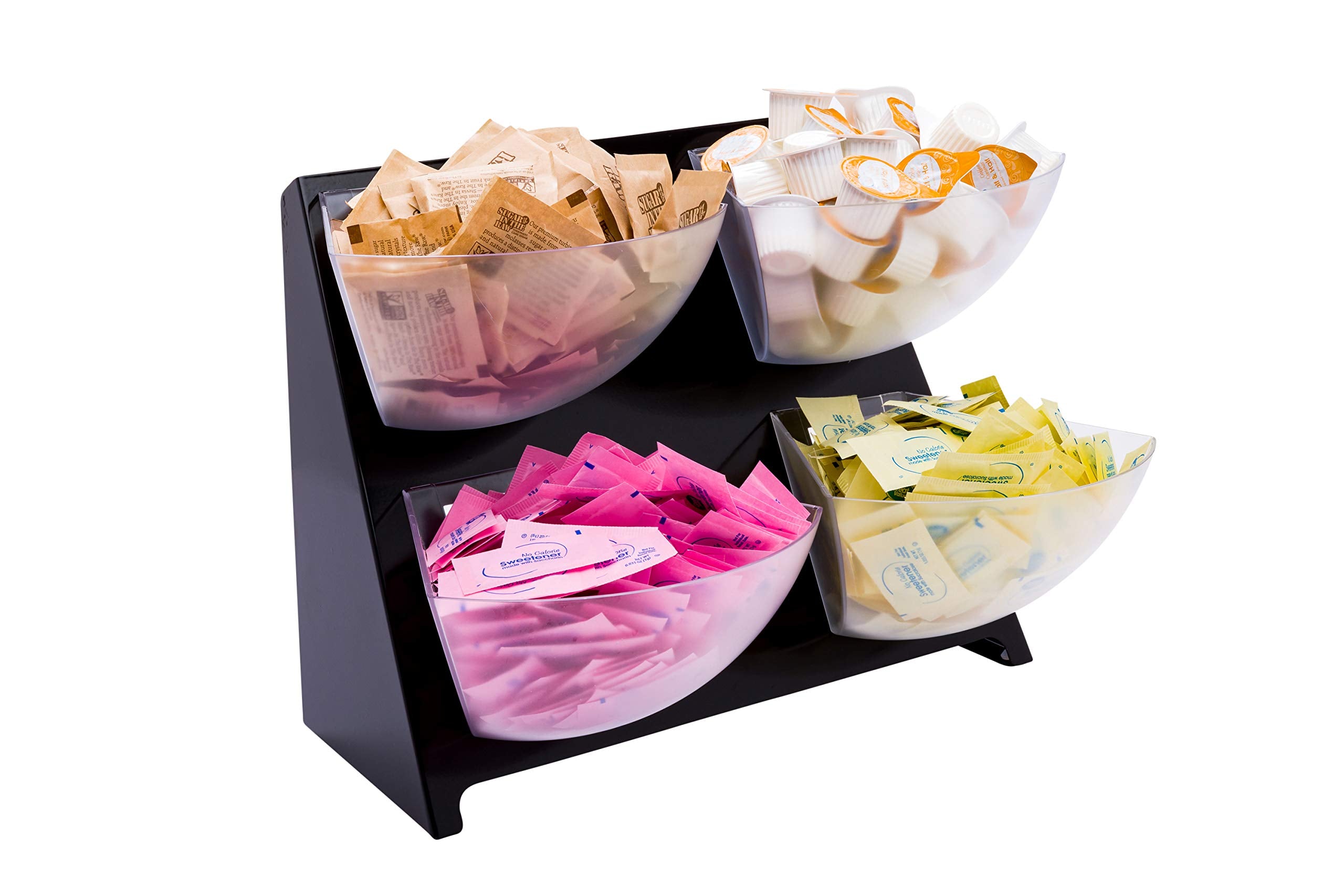 Restaurantware Met Lux 15.4 X 13.4 X 14.6 Inch Coffee Accessory Caddy 1 Premium Coffee And Condiment Organizer - 4 Removable Com