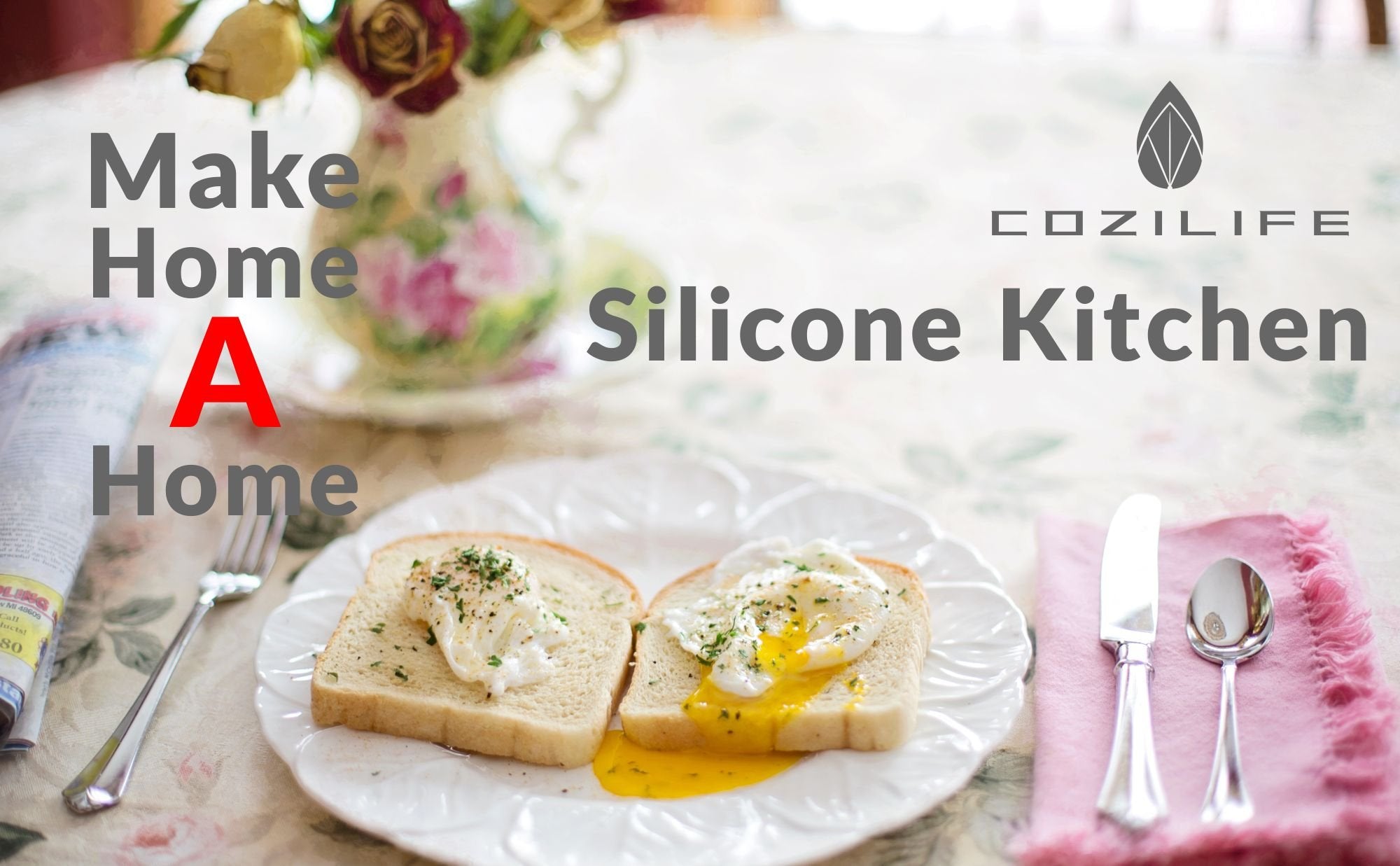 Egg Poacher - Cozilife Silicone Egg Poaching Cups With Ring Standers, For Microwave Or Stovetop Egg Cooking, Kraft Box Packing,