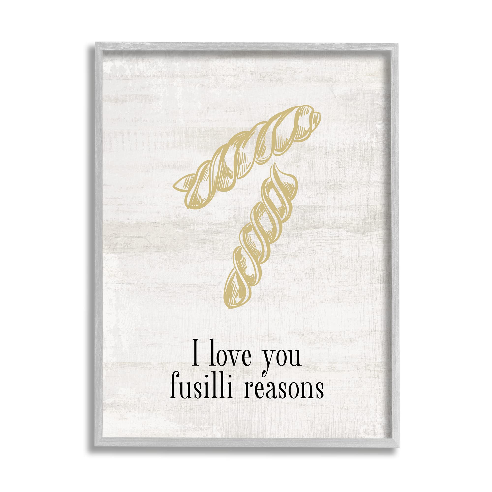 Stupell Industries Love You Fusilli Reasons Phrase Framed Wall Art, Design by Lil Rue