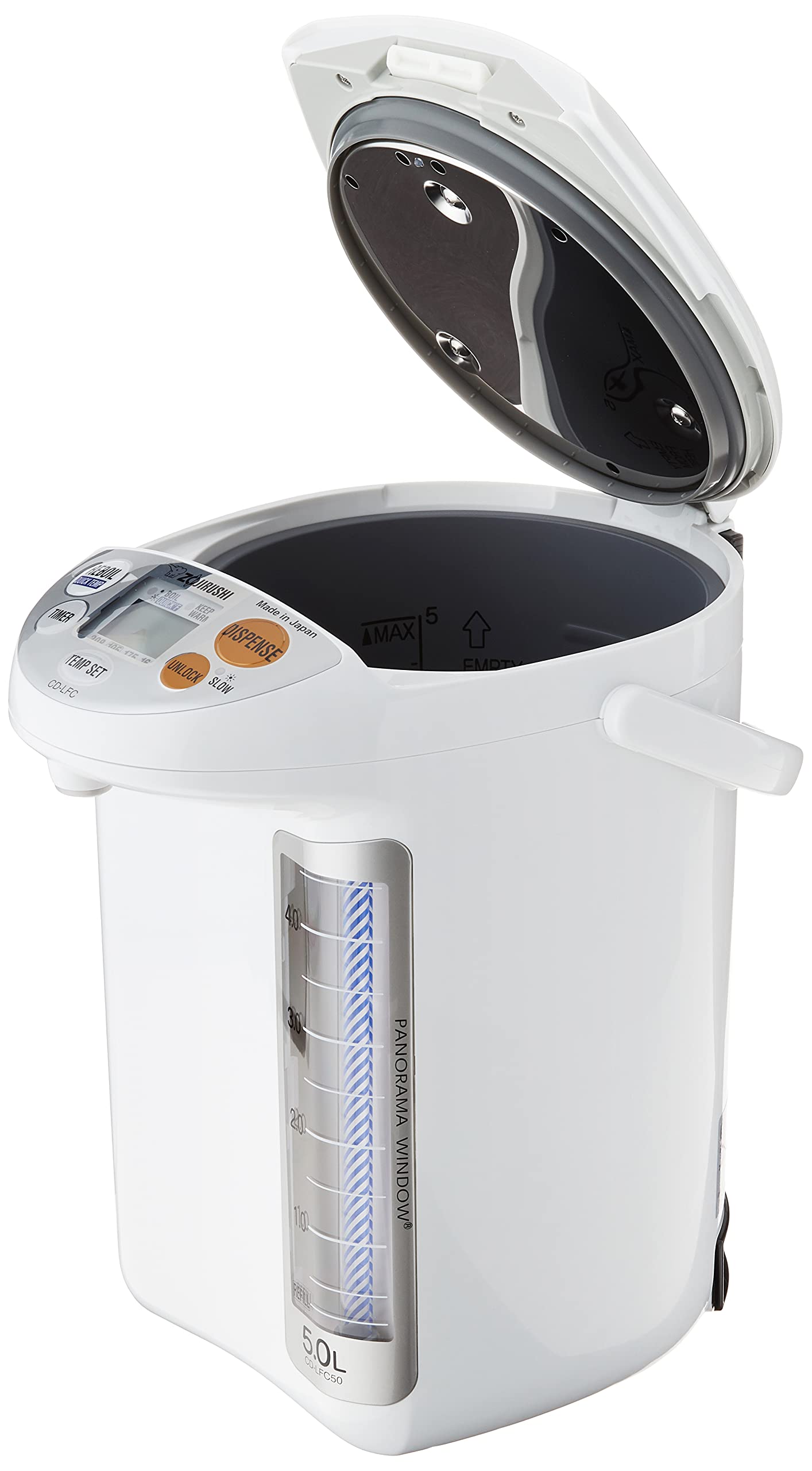 Zojirushi Cd-Lfc50 Panorama Window Micom Water Boiler And Warmer (169-Ounce, 5.0-Liter, White)