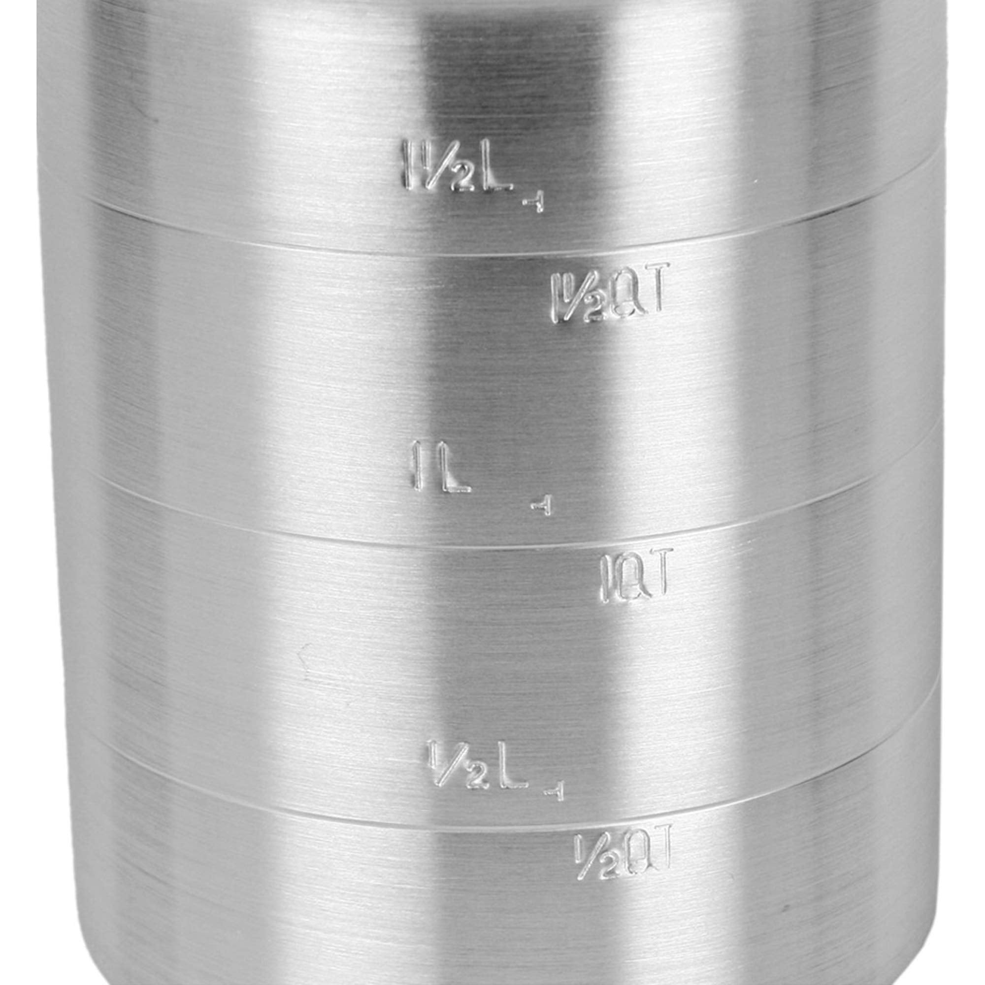 Thunder Group Measure Cup, 2 Quart, Silver