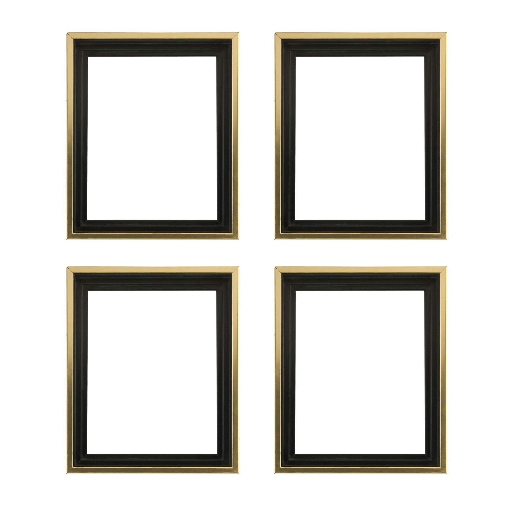 Creative Mark Illusions Floater Frame For 3/4 Deep Canvases - 9x12 Gold/Black - No Glass or Backing - Wood Composite Floating Il