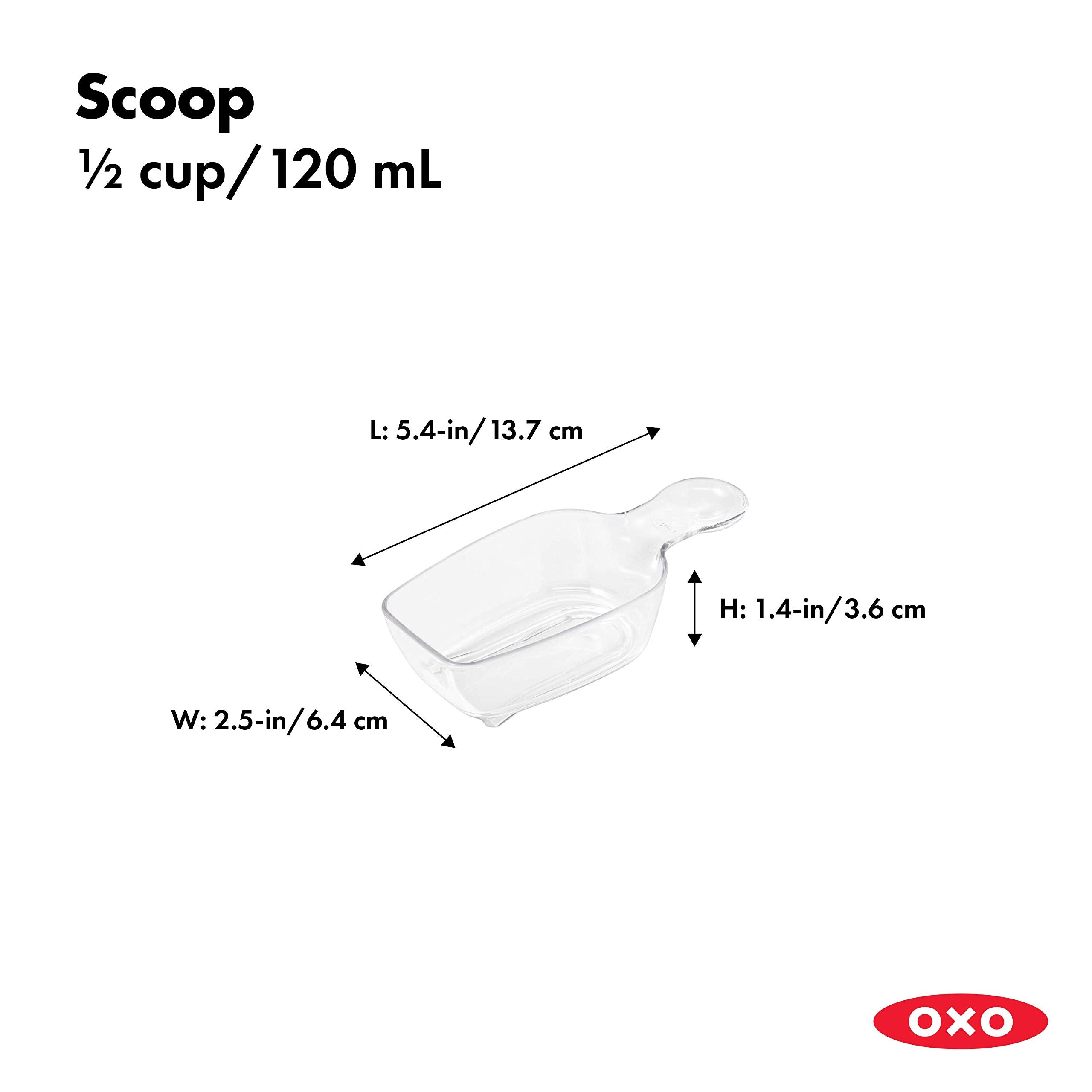 OXO Good Grips POP Container 1/2 Cup Scoop  Clear