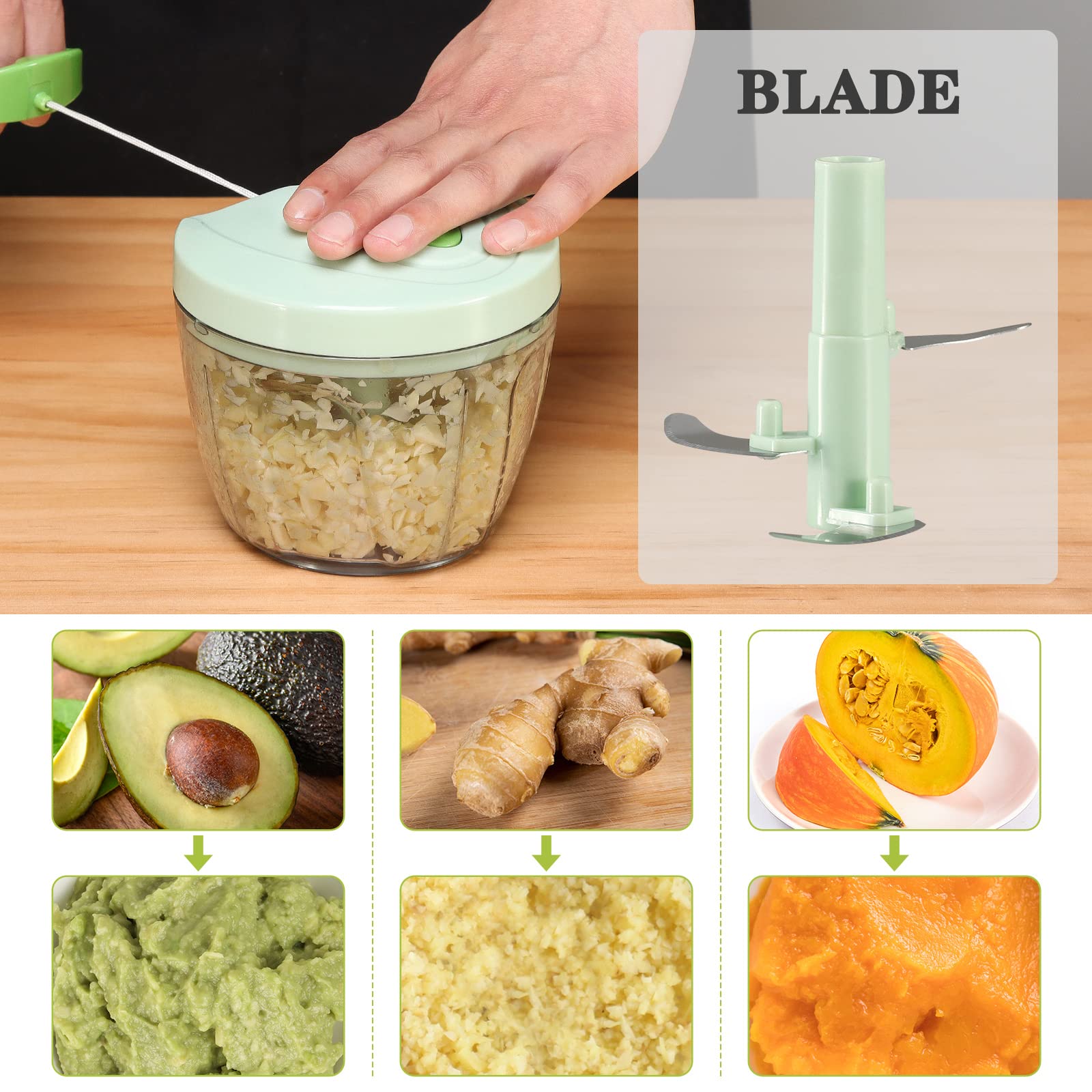 Chopper Food Chopper Vegetable Chopper, Cambom Chopper Hand String Vegetable Chopper Onions Cutter For Vegetable Fruits Nuts Bpa