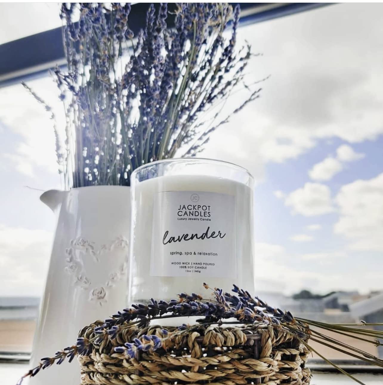 Lavender a Candle with Ring Inside (Surprise Jewelry Valued at $15 to $5,000) Ring Size 9