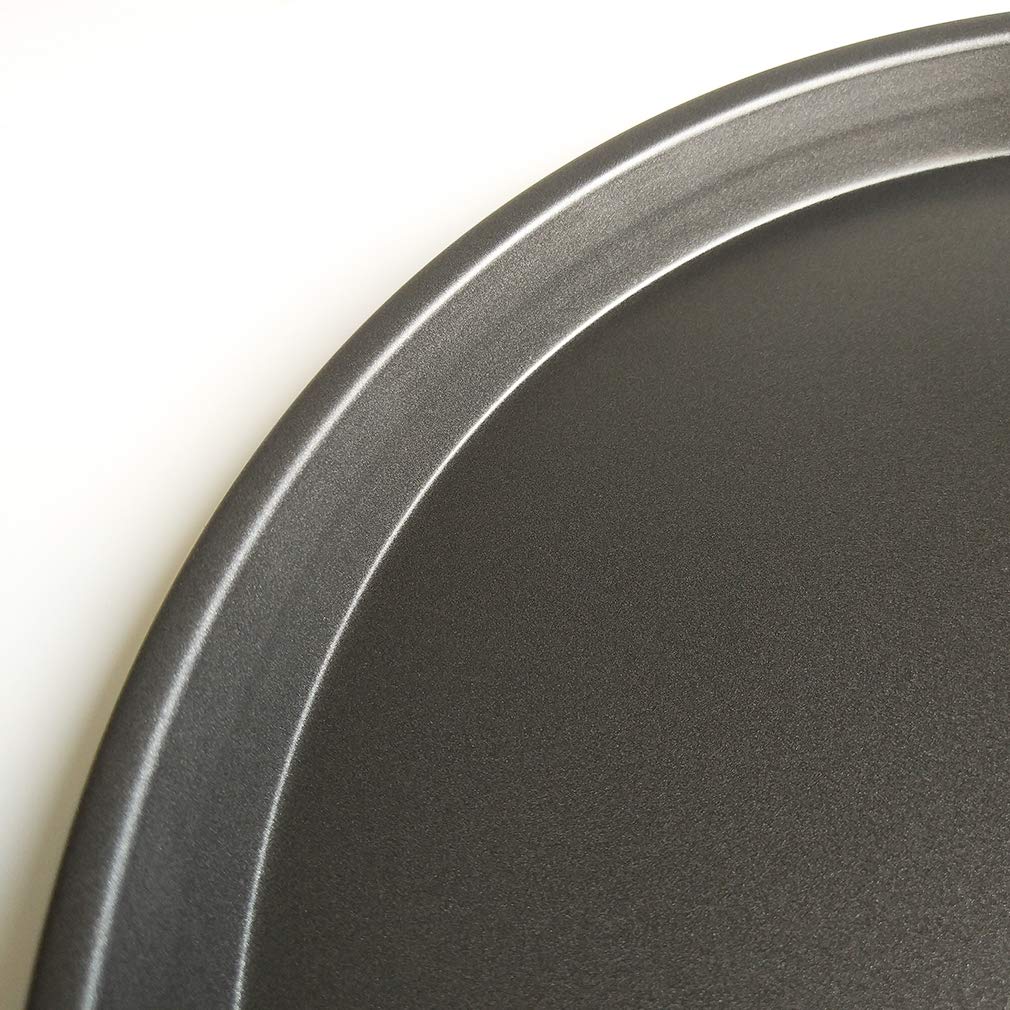 Carbon Steel Non-Stick Pizza Pan Round Deep Dish Oven Tray Homemade Pizza Baking Sheet (10 Inch)