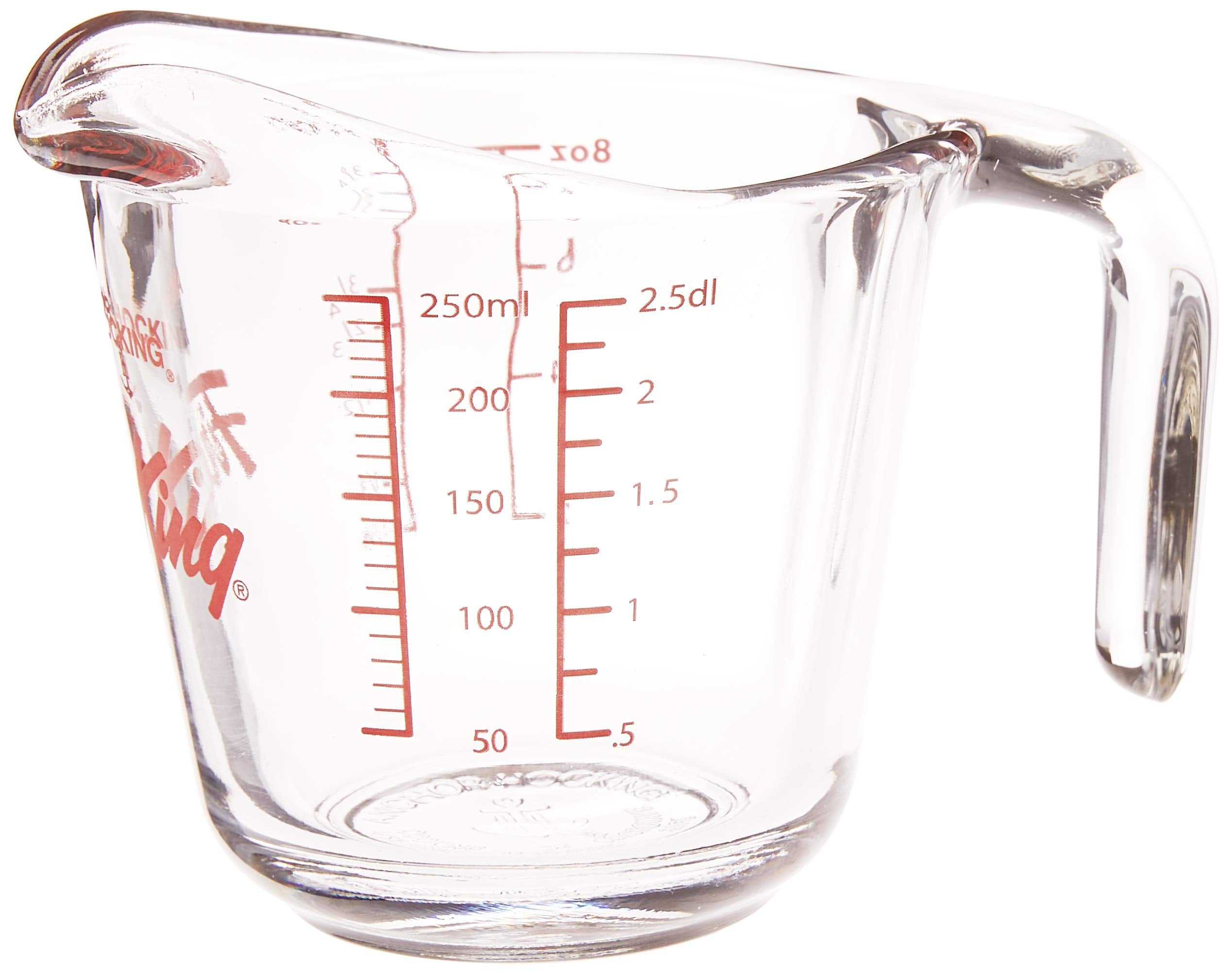 Anchor Hocking Fire-King Measuring Cup, Glass, 1-Cup