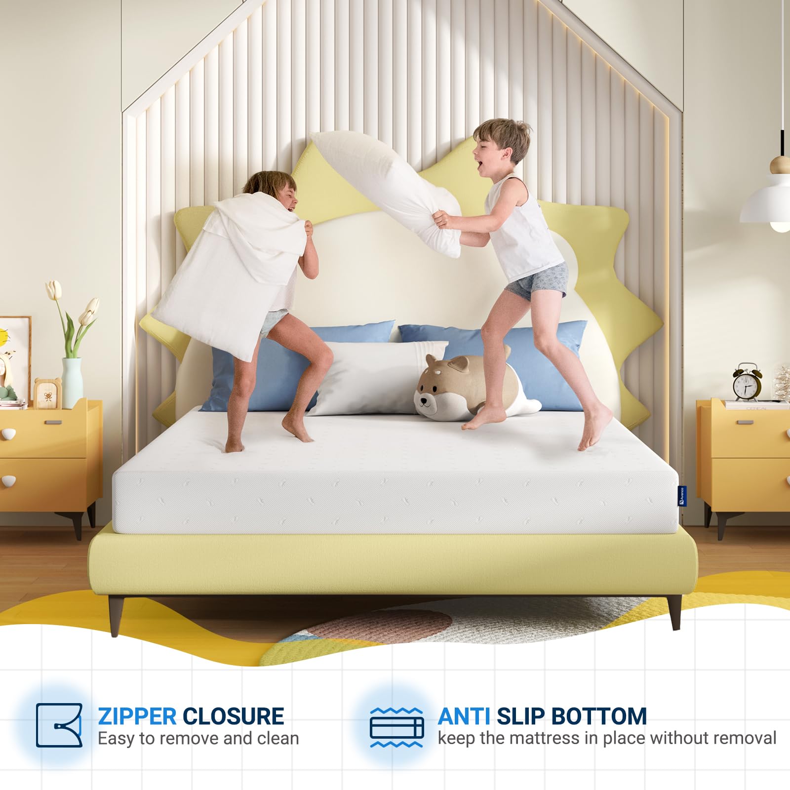 Avenco Queen Size Mattress, 6 Inch Memory Foam Queen Mattress In A Box For Comfort Sleep & Pressure Relief, Certipur-Us Certifie