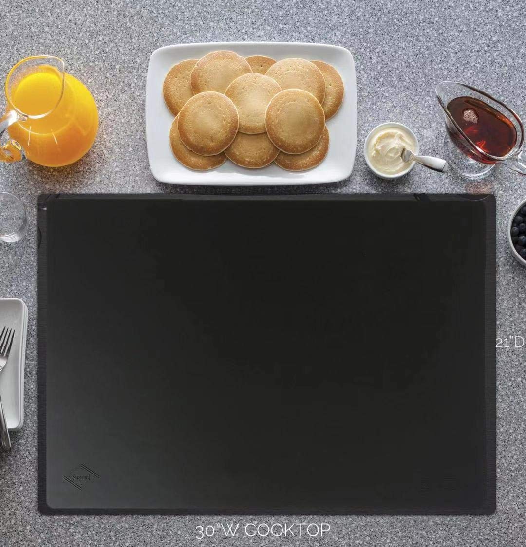 Supmat Xxl, 20''X28'', Super Versatile Extra Large And Thick Heat Resistant Silicone Mat, Counter Mat, (Pure Black)