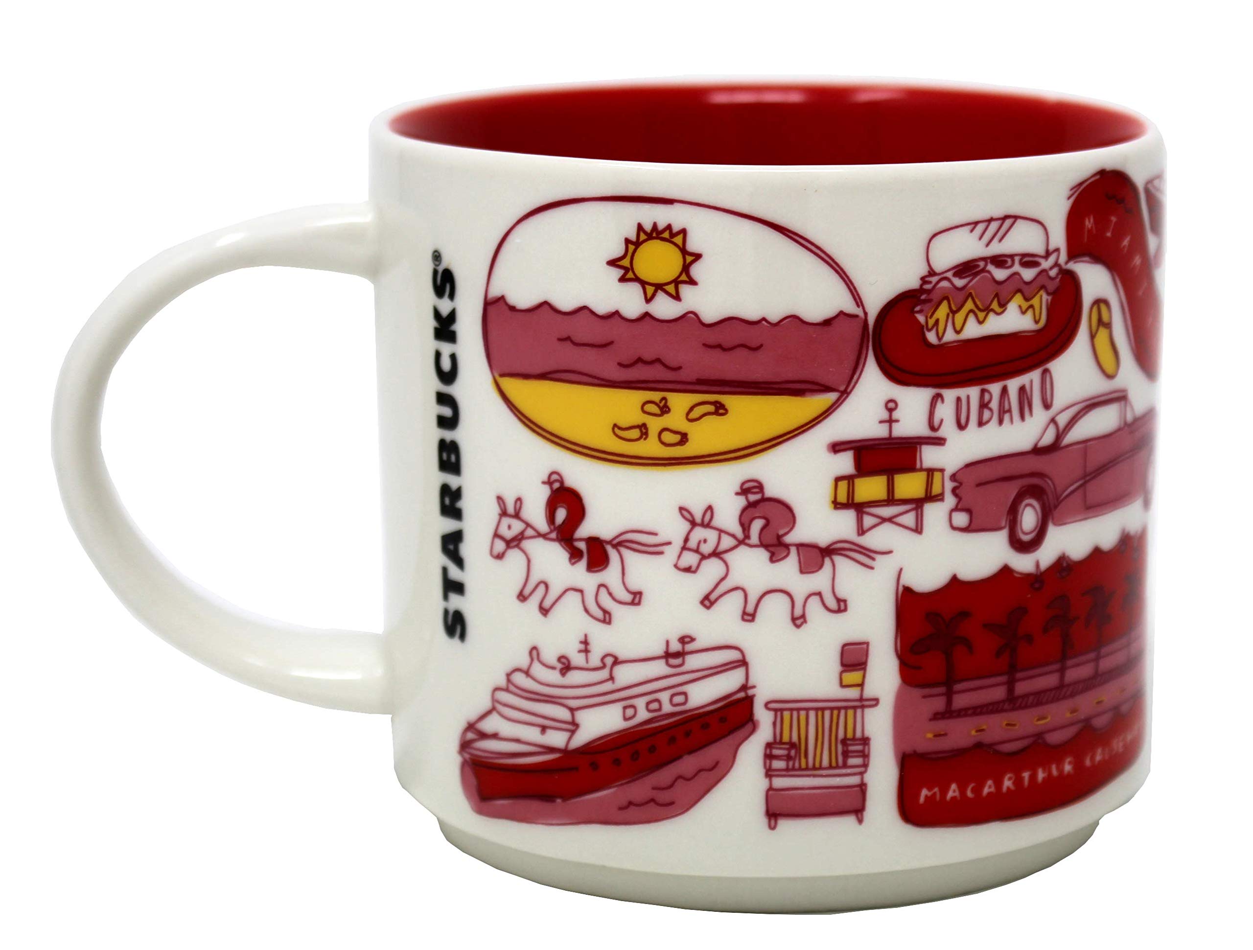 Starbucks Been There Series Miami Ceramic Coffee Mug, 14 Oz