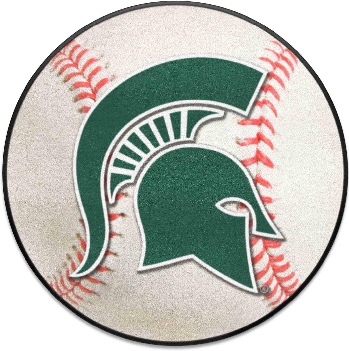 Michigan State University Baseball Rug - 27in. Diameter