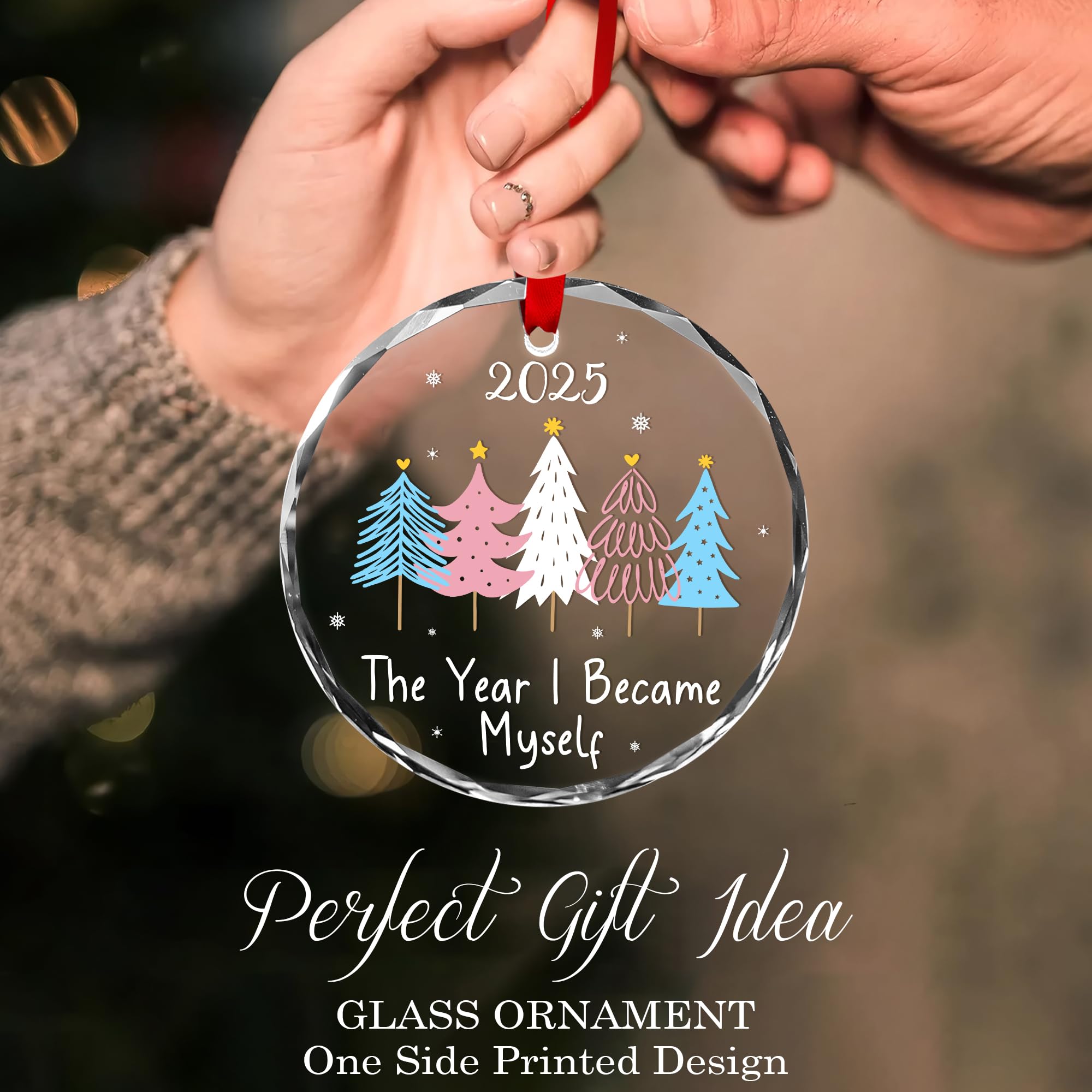 MALFIRST Transgender Christmas Ornament 2025 - The Year I Became Myself Ornament, Pride Ornament, Trans Christmas Ornament, Gay