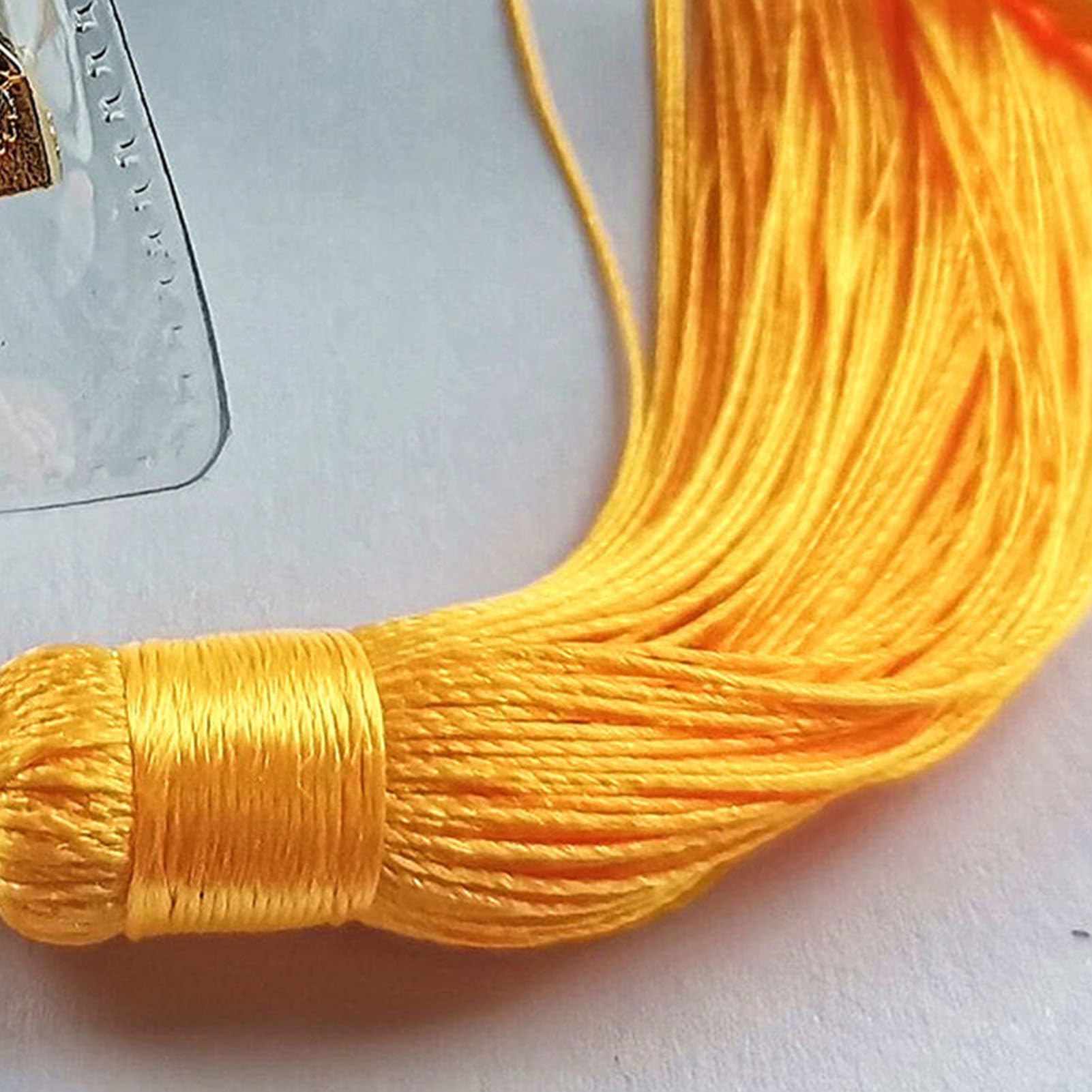 Jadeshay Buddhist Charms Car Pendant, Great Compassion Mantra Scripture Rearview Mirror Decoration Hanging Ornaments(Yellow)