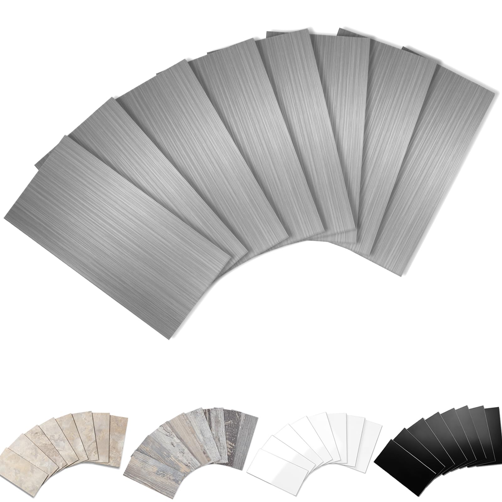 Yipscazo 2025 New Upgrade100 Pieces Peel and Stick backsplash 3 x 6 Inches 3D PVC Composite Wall Tile Stick on Backsplash Tile f