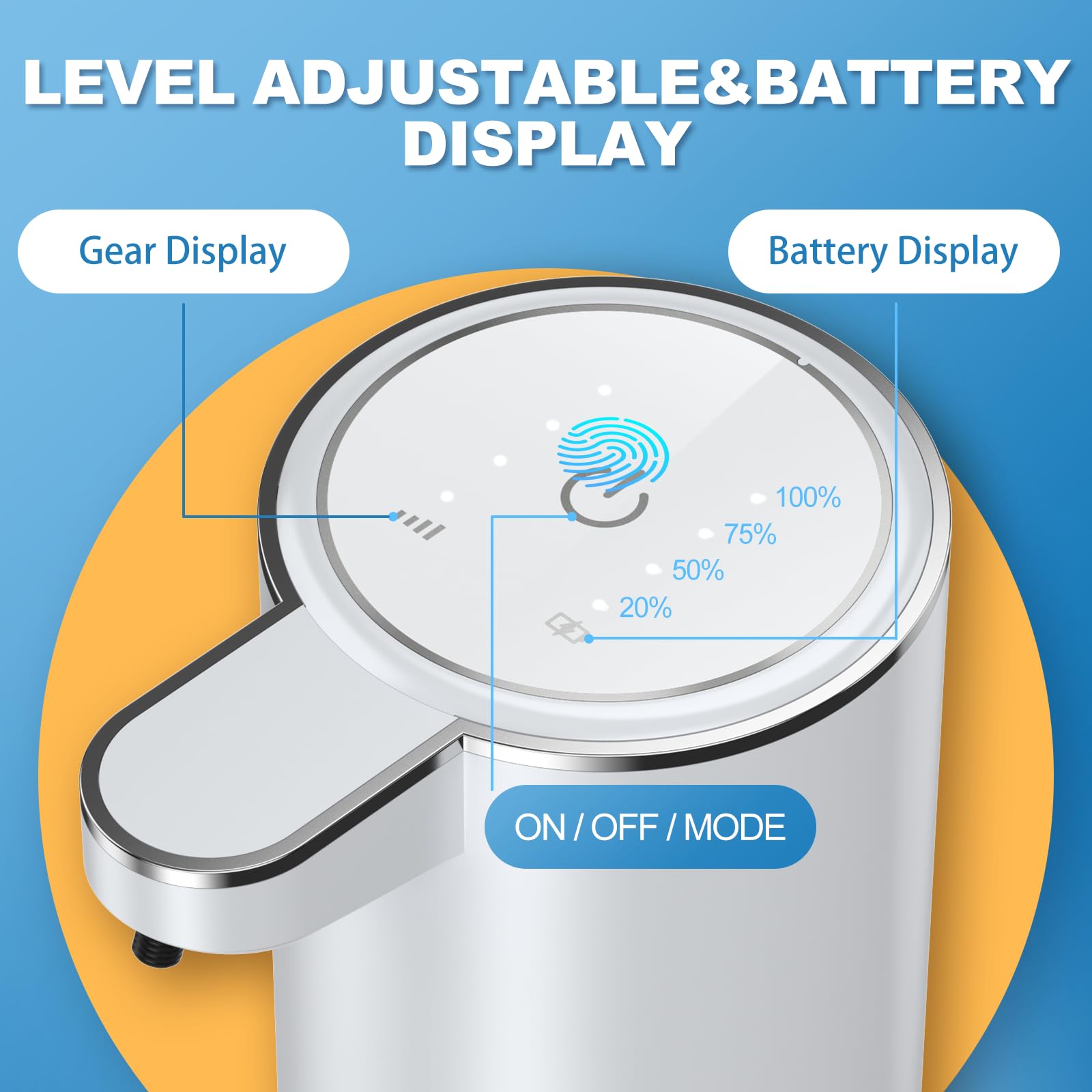 Amyzavls Automatic Liquid Soap Dispenser,380Ml Wall Mount Touchless 4 Gear Adjustable Electric Liquid Soap Dispenser,Usb Recharg