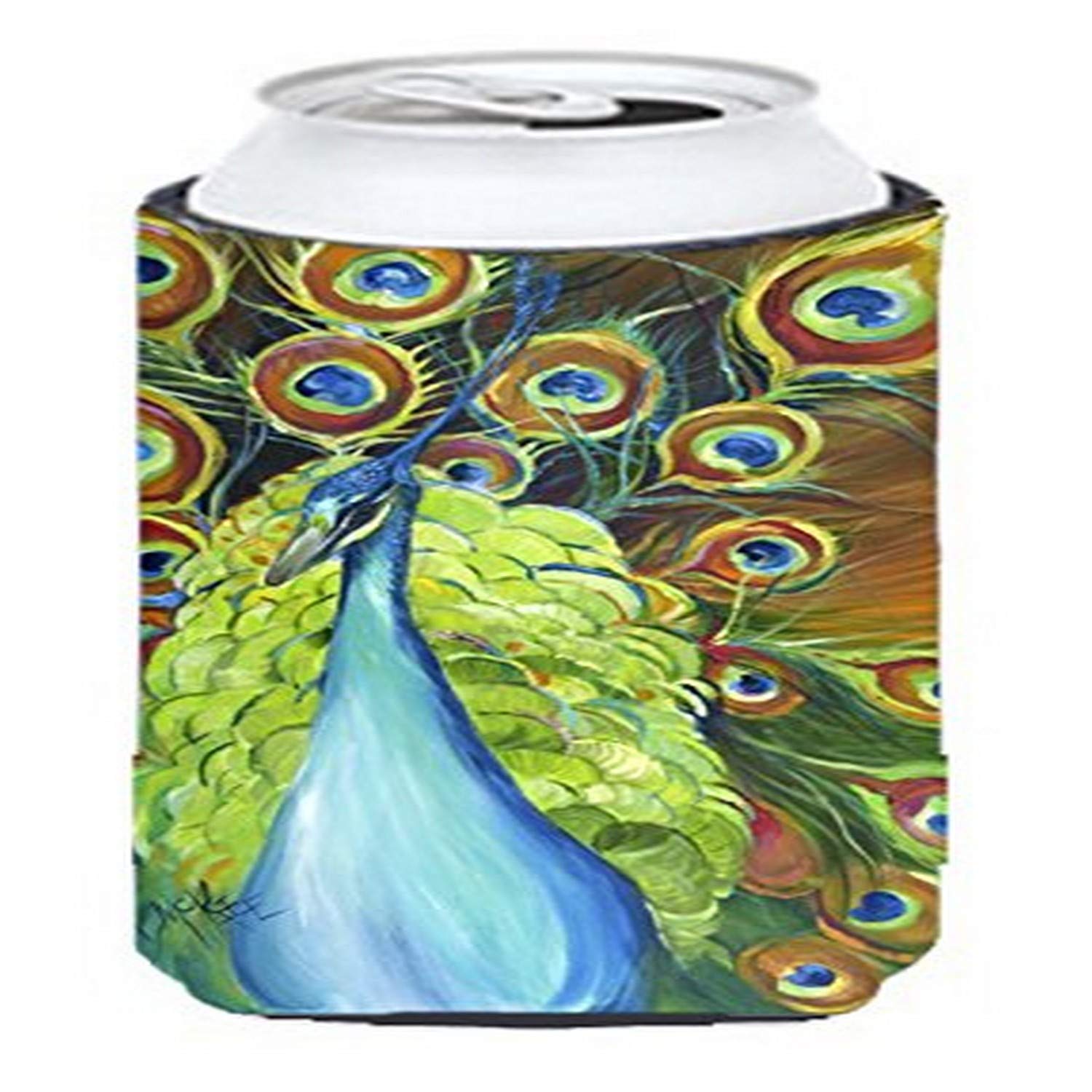 Bling Peacock Tall Boy Beverage Insulator Hugger JMK1150TBC