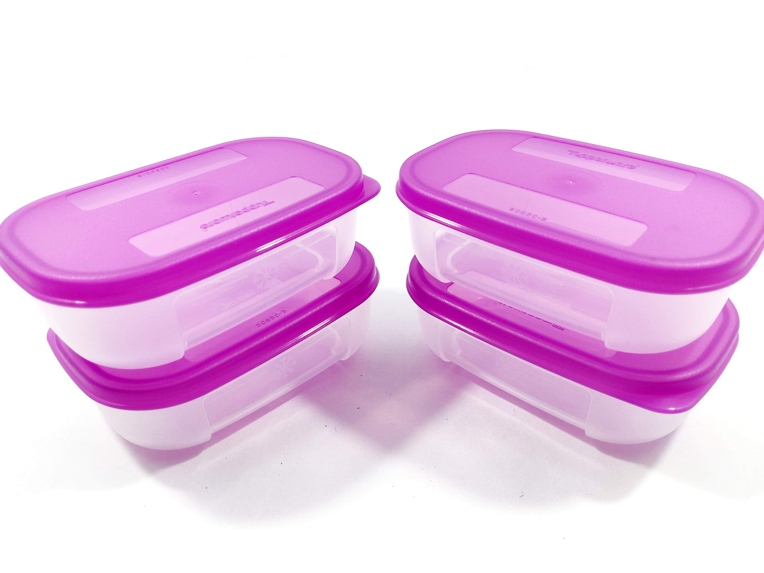 Tupperware. Freezer Mini Mate 110 Ml Plastic Container (Set Of 4) With Free Handkerchief