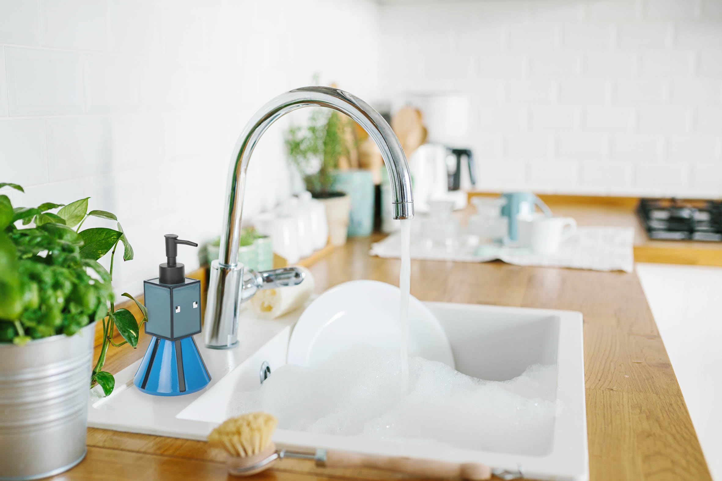 Marvel Spiderman 2 Piece Bathroom Set - Red & Blue Soap Dispenser & Tumbler Set - Kids Resin Superhero Bathroom Accessories