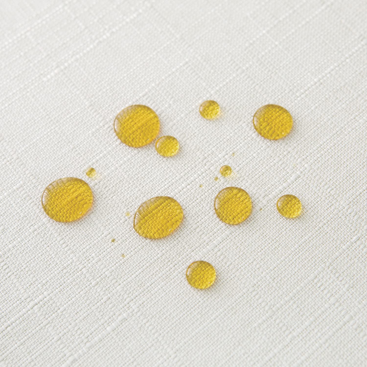 Nlmuvw White Linen Table Cloth Round 48 Inch Water Resistant Textured Tablecloth Decorative Farmhouse Table Cover For Dining Caf