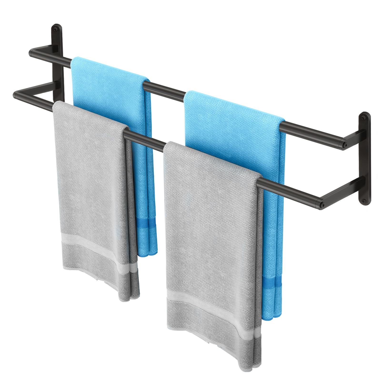 32Inch Double Towel Bar, Jiapaiduo Towel Rack For Bathroom, Stainless Steel Double Bath Towel Bar, Wall Mounted Towel Holder, Ma